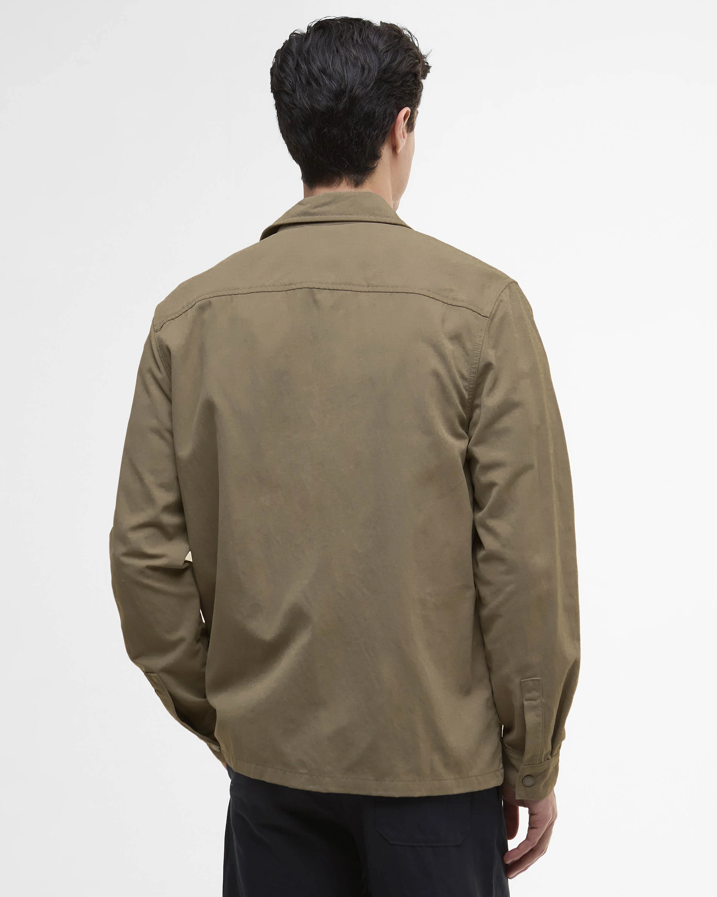Barbour International Maze Peached Mens Overshirt - Brindle - Image 5