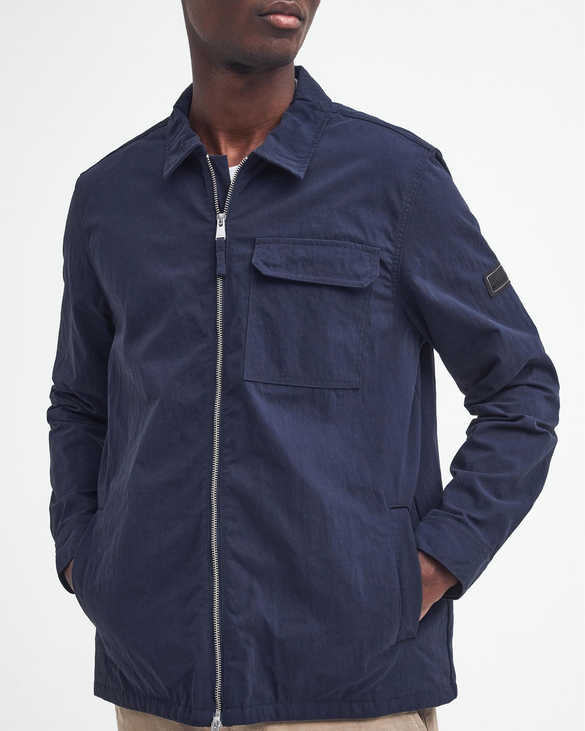 Barbour International Maze Peached Mens Overshirt - Navy - Image 2