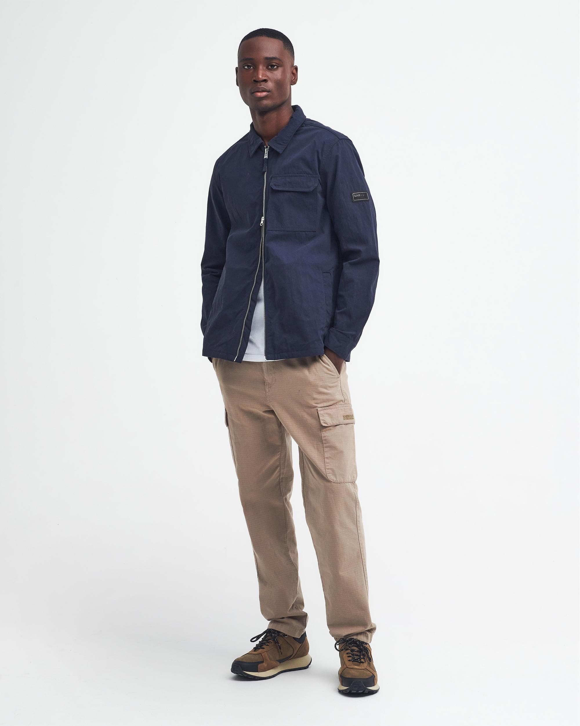 Barbour International Maze Peached Mens Overshirt - Navy - Image 3