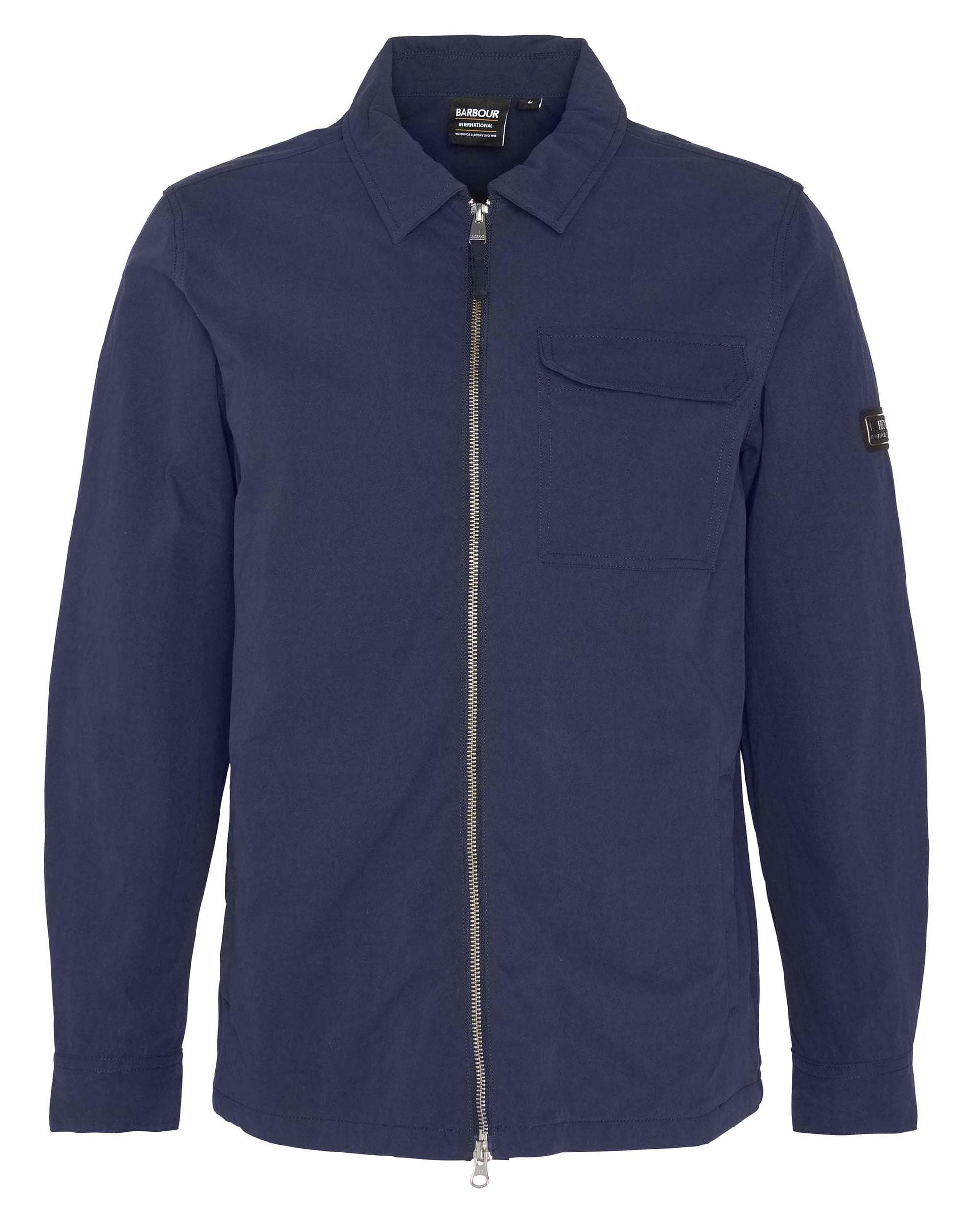 Barbour International Maze Peached Mens Overshirt - Navy - Image 8