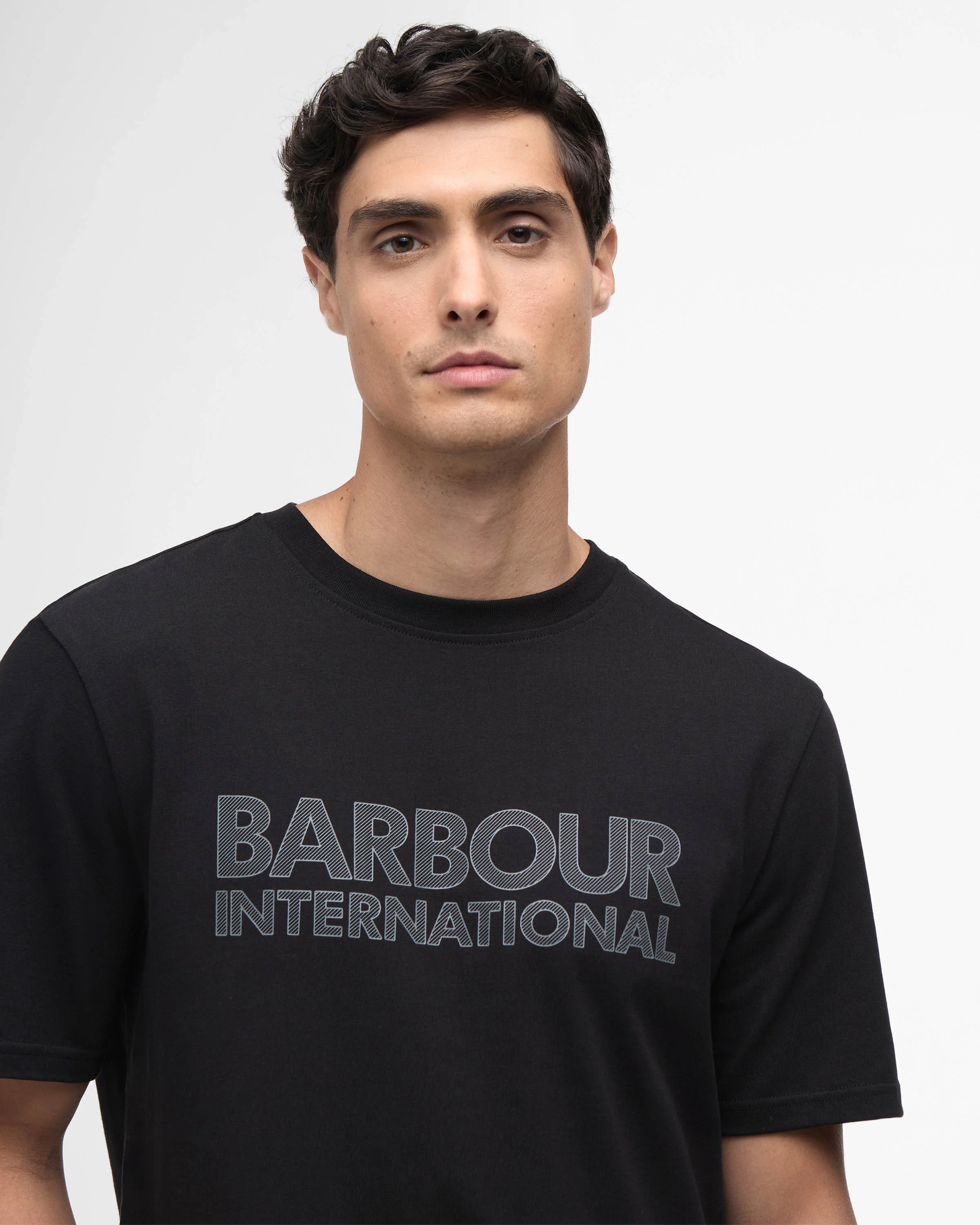 Barbour International Mens Essential Graphic T-Shirt - Black - Image 4