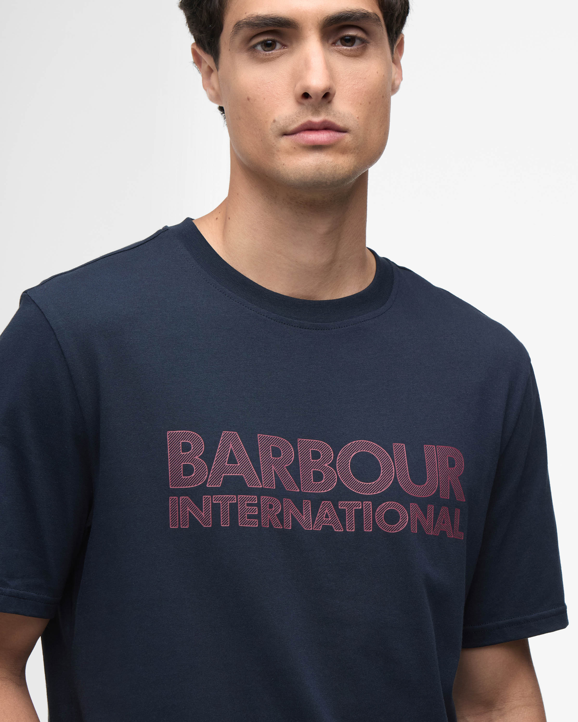 Barbour International Mens Essential Graphic T-Shirt - Navy - Image 2