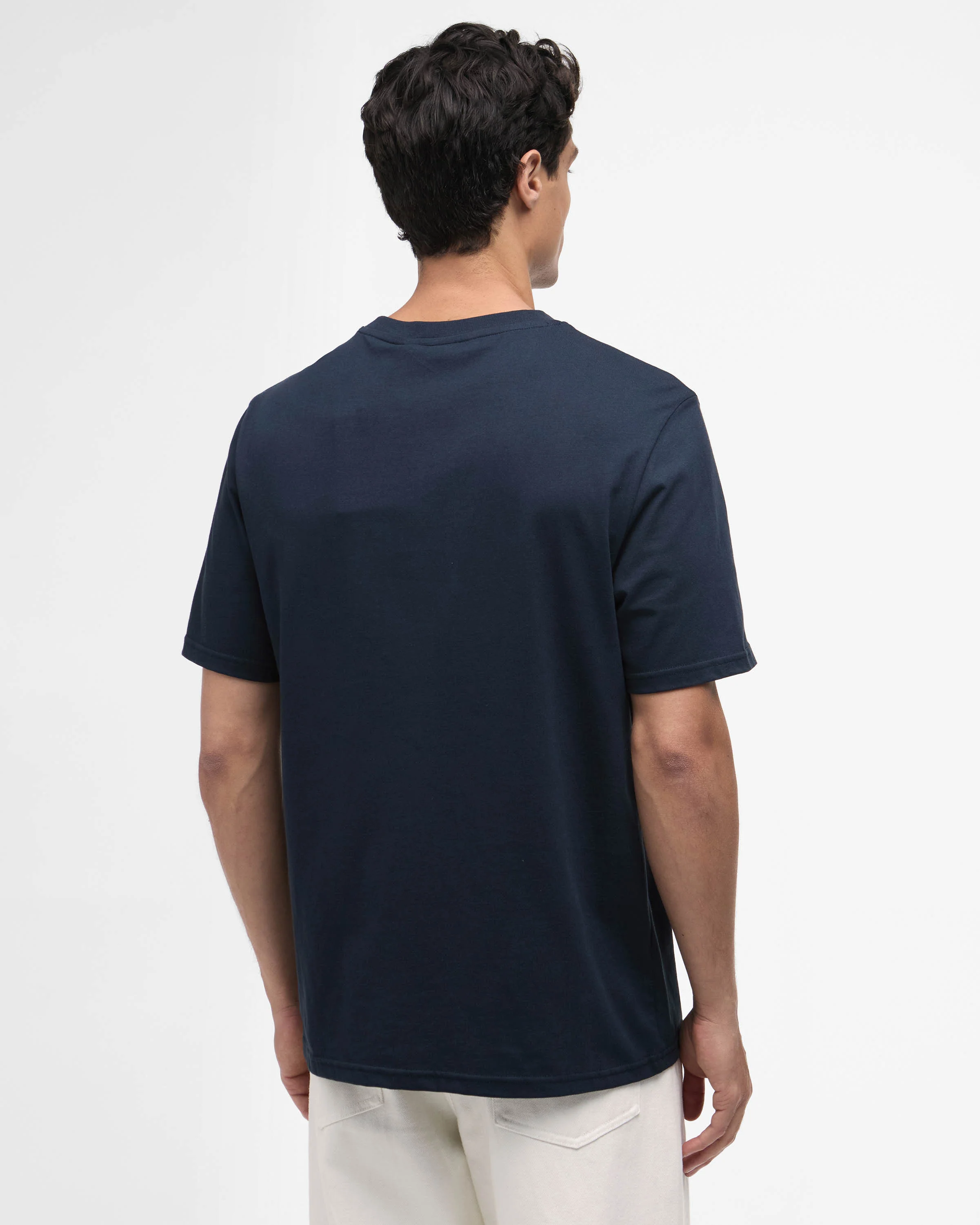 Barbour International Mens Essential Graphic T-Shirt - Navy - Image 3