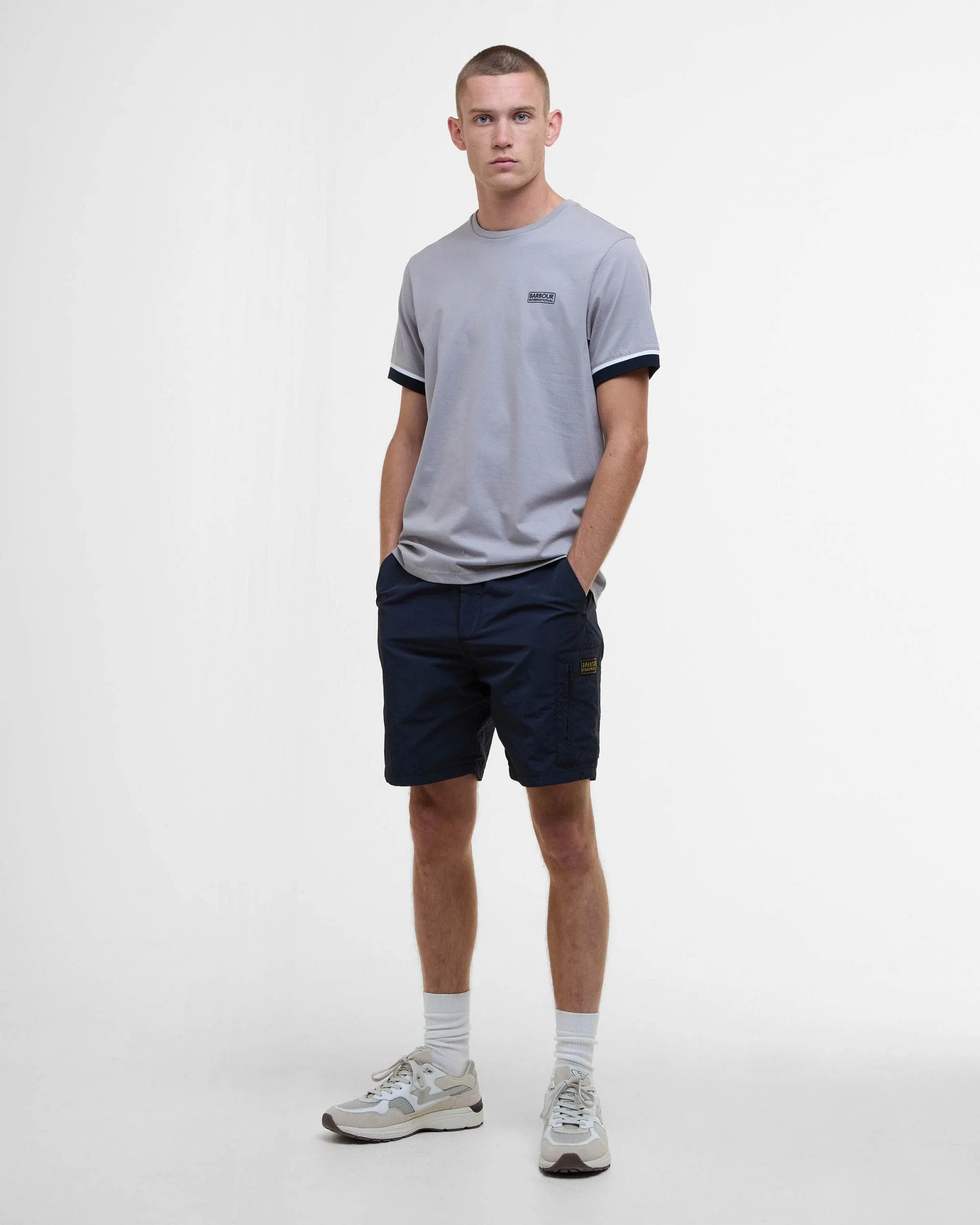 Barbour International Mens Inline Shorts - Sapphire Navy - Image 3