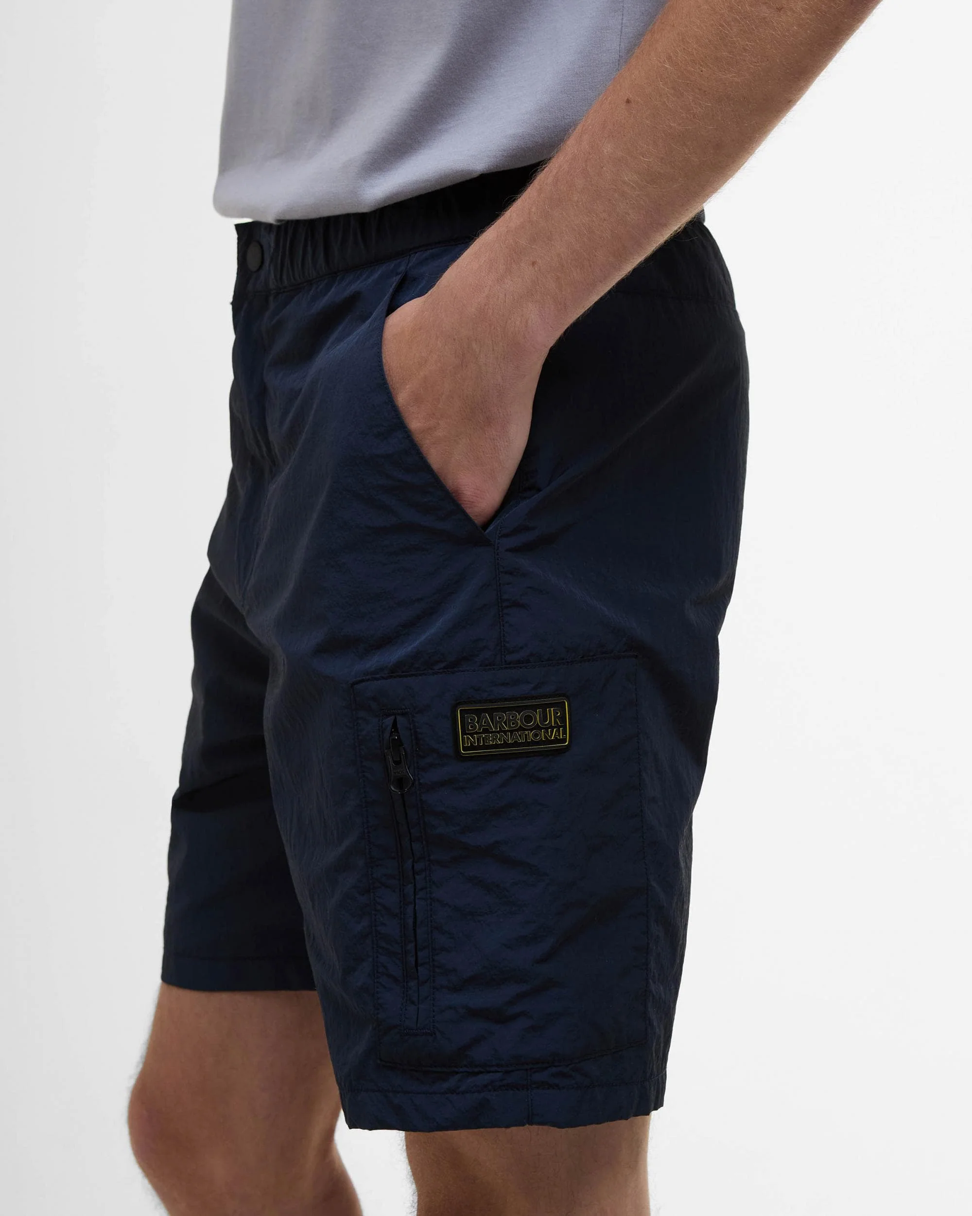 Barbour International Mens Inline Shorts - Sapphire Navy - Image 4