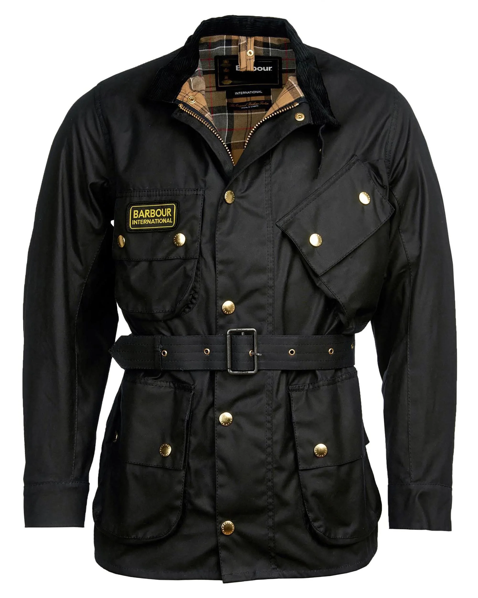 Barbour International Mens Original Wax Jacket - Black - Image 10