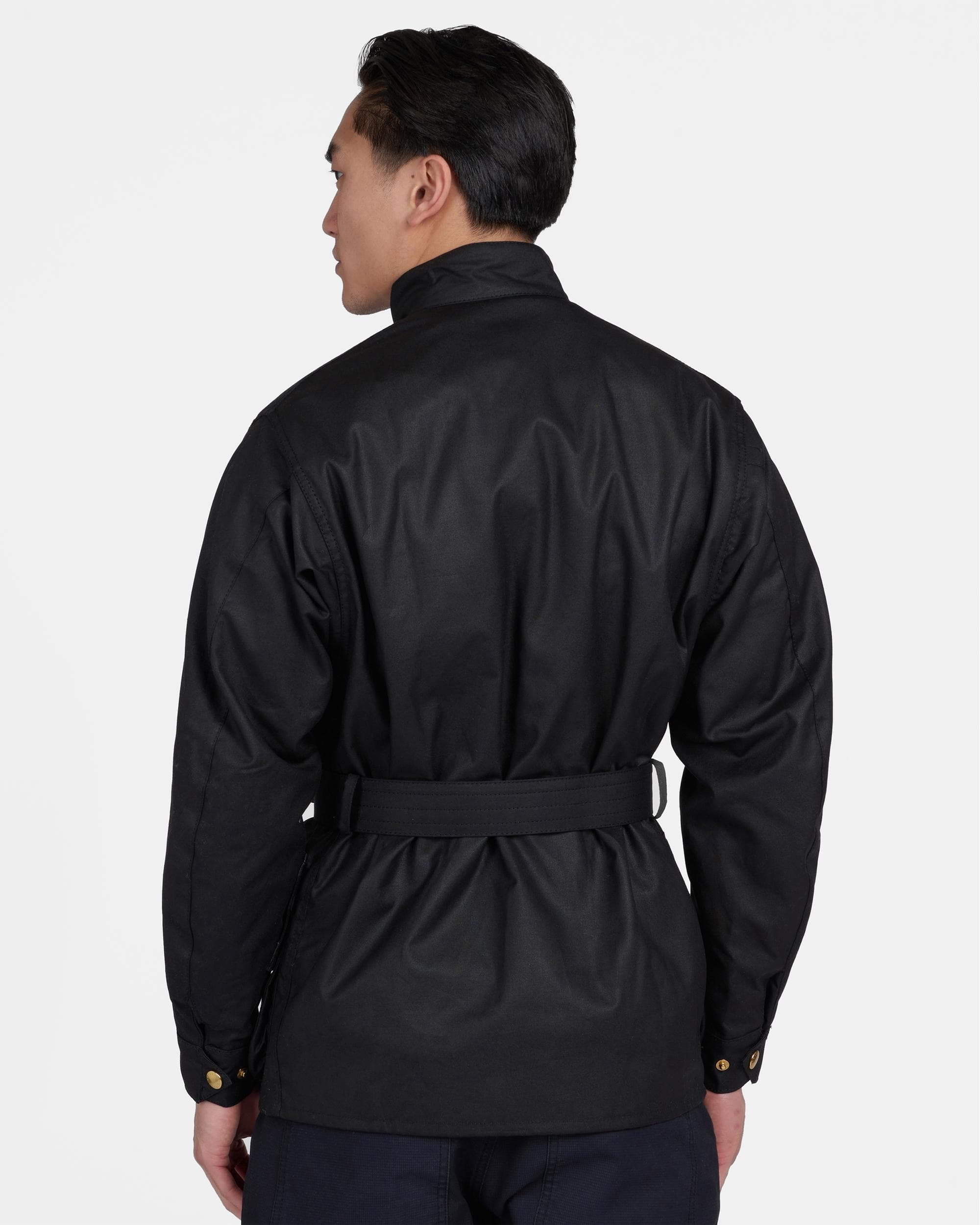 Barbour International Mens Original Wax Jacket - Black - Image 6