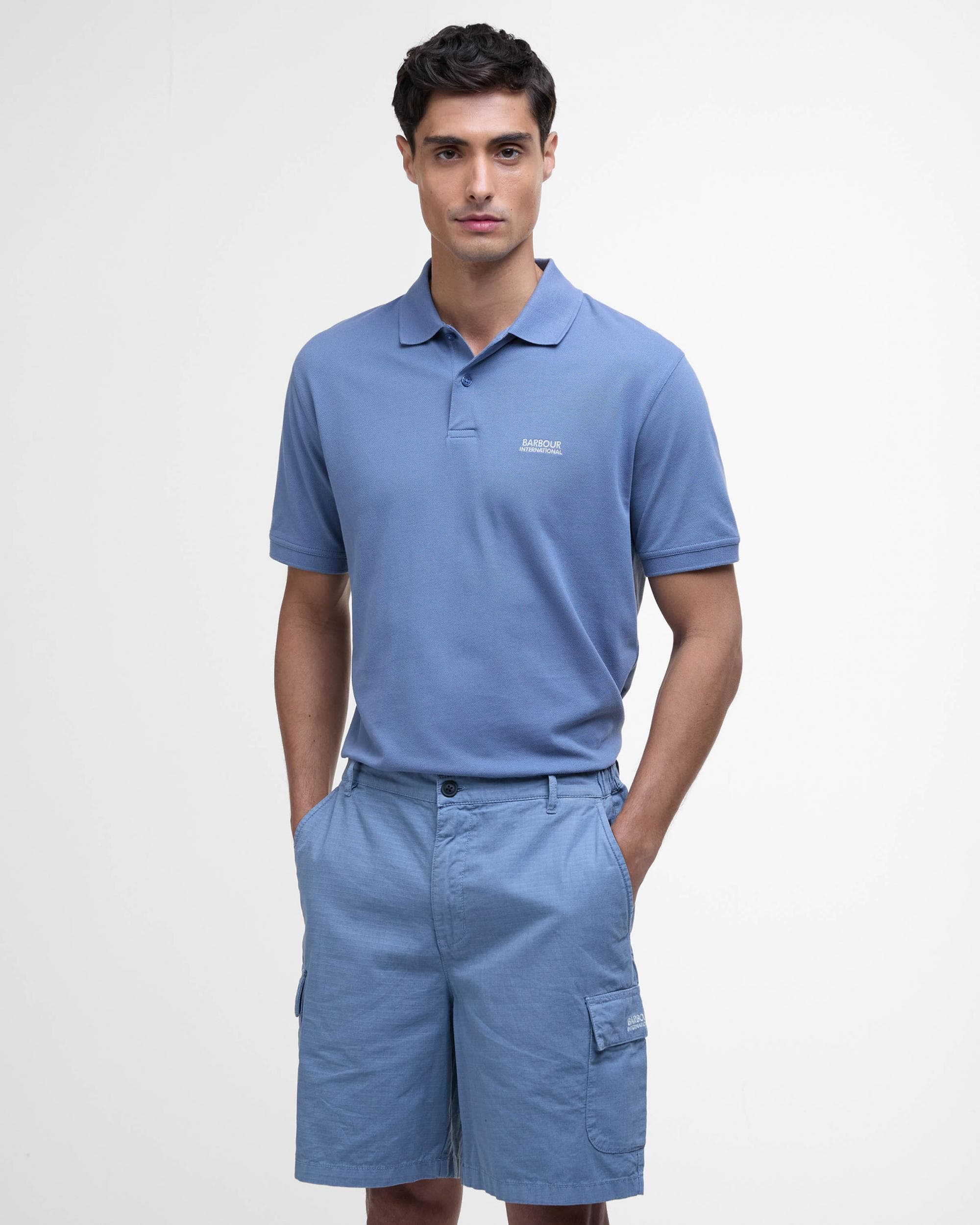 Barbour International Mens Ripstop Shorts - Washed Blue - Image 5