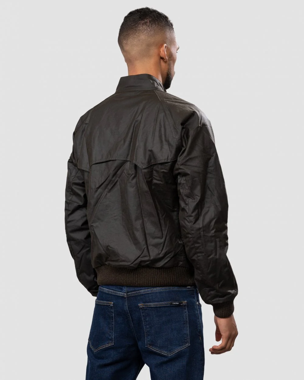 Barbour International Merchant Mens Wax Jacket - Olive - Image 5