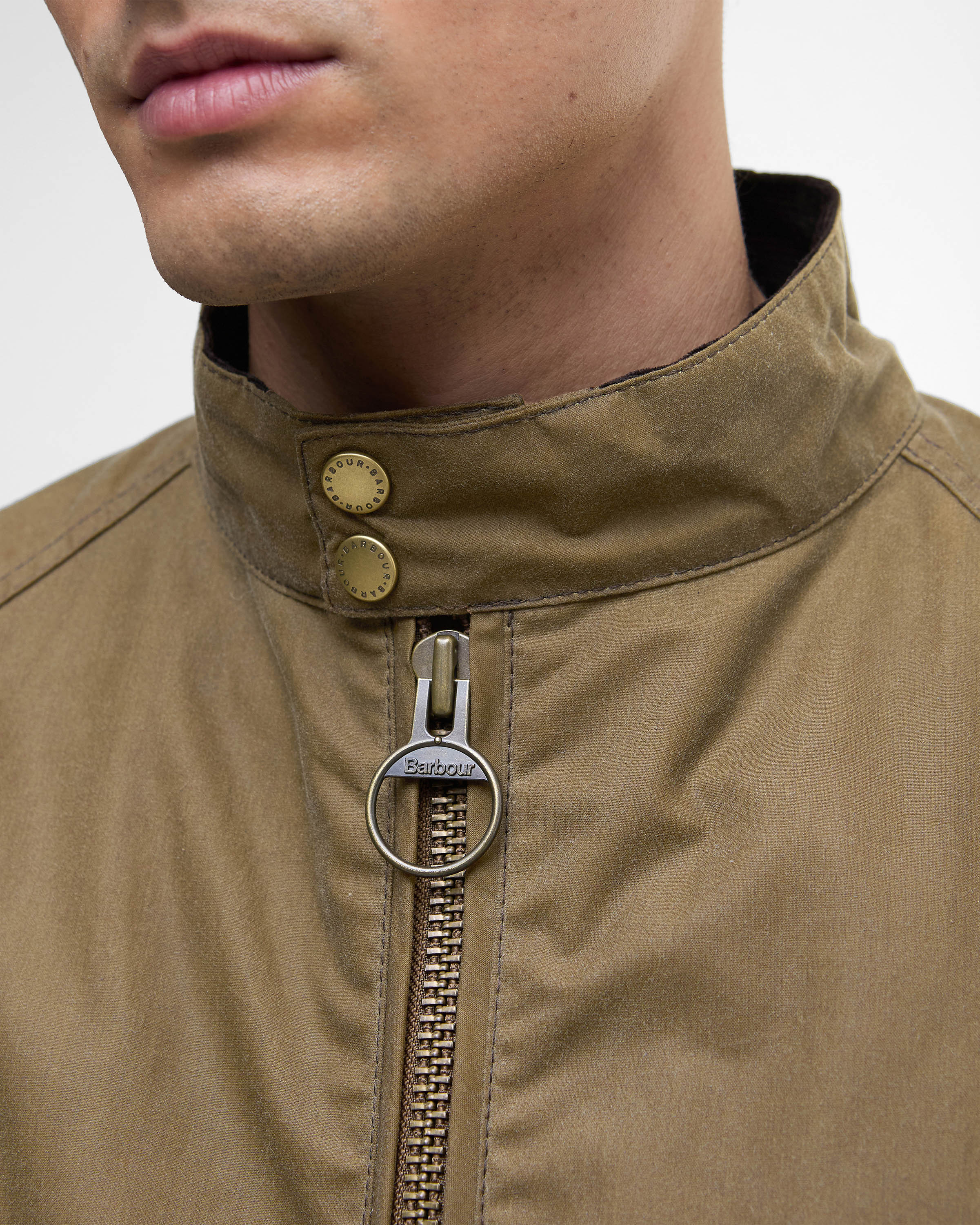 Barbour International Merchant Mens Wax Jacket - Sand - Image 4