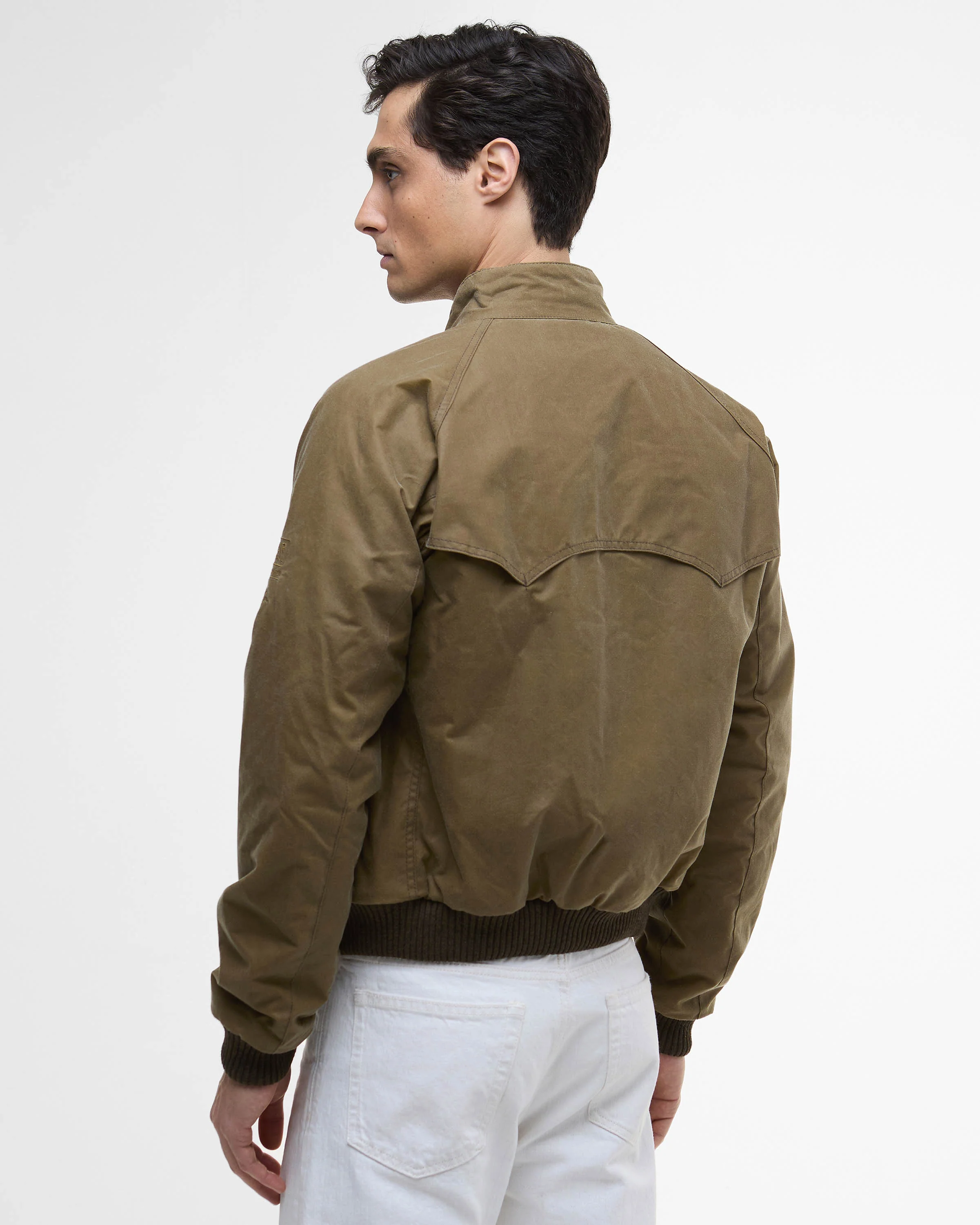 Barbour International Merchant Mens Wax Jacket - Sand - Image 9