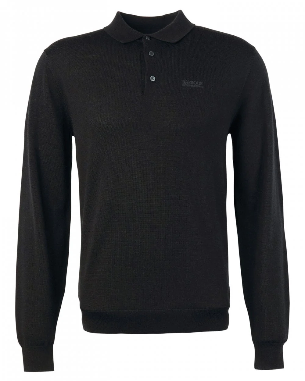 Barbour International Merino Mens Polo Style Sweatshirt - Image 2