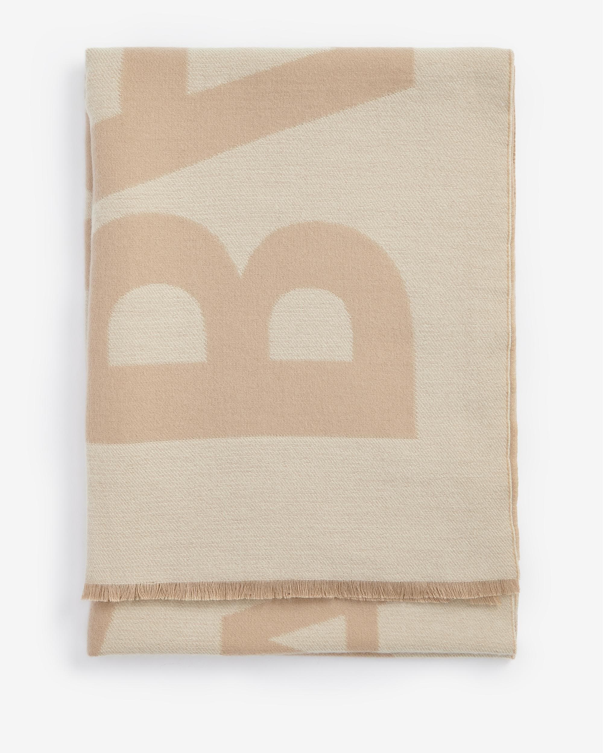 Barbour International Milla Logo Womens Scarf - Light Trench/Stone - Image 3