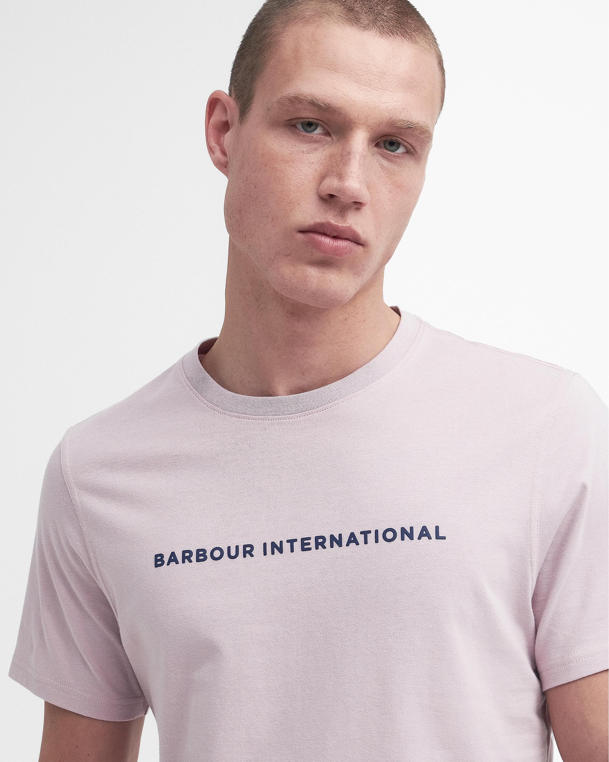 Barbour International Motored Mens Tailored T-Shirt - Dusk Pink - Image 2