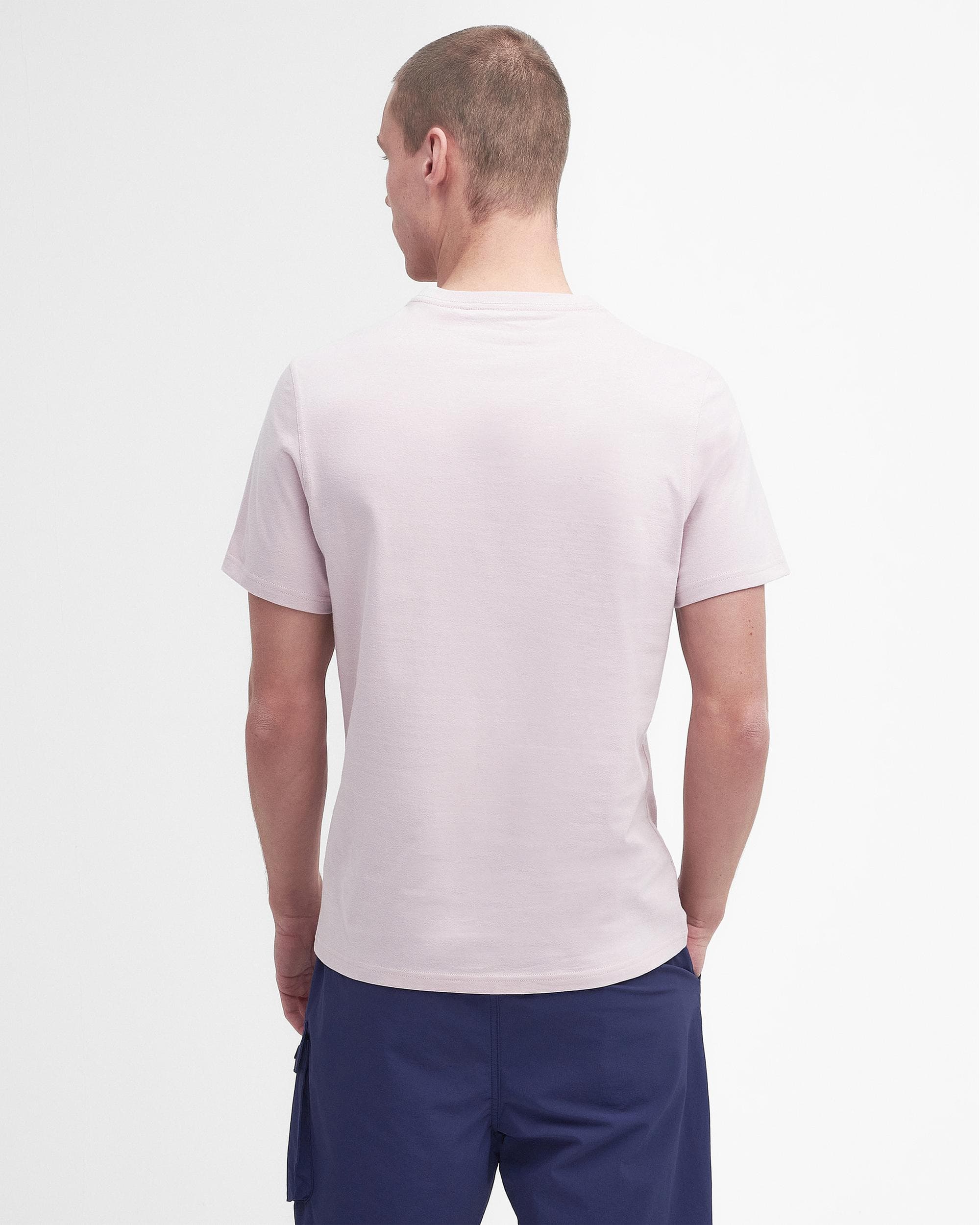 Barbour International Motored Mens Tailored T-Shirt - Dusk Pink - Image 4