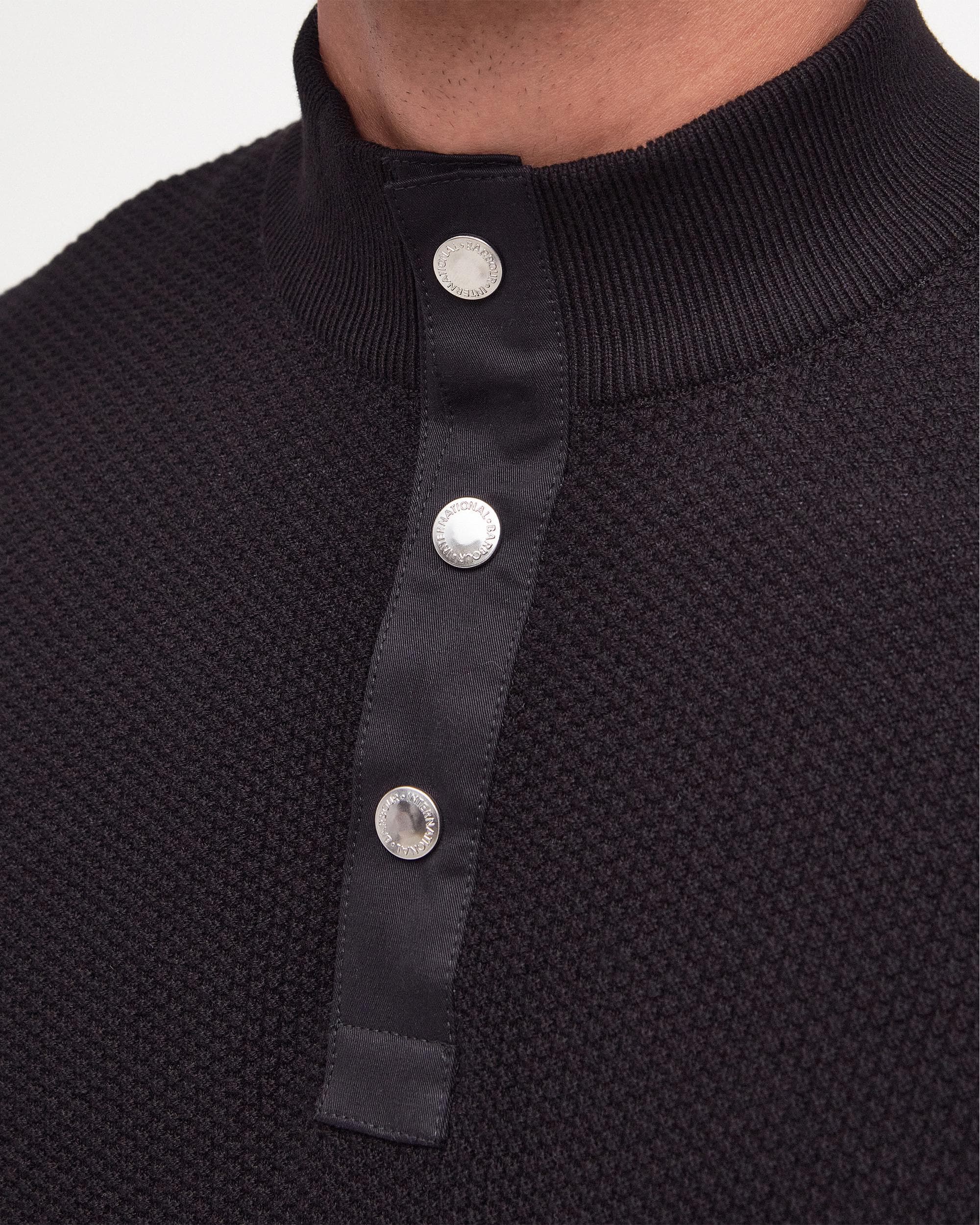 Barbour International Murrey Quarter Placket Mens Knitted Jumper - Image 5