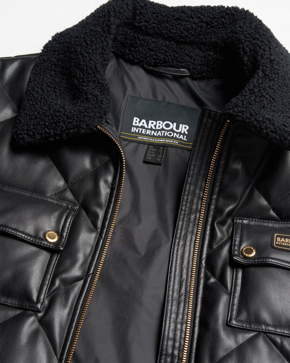 Barbour International Neutron Womens Long Quilted Jacket - Image 9