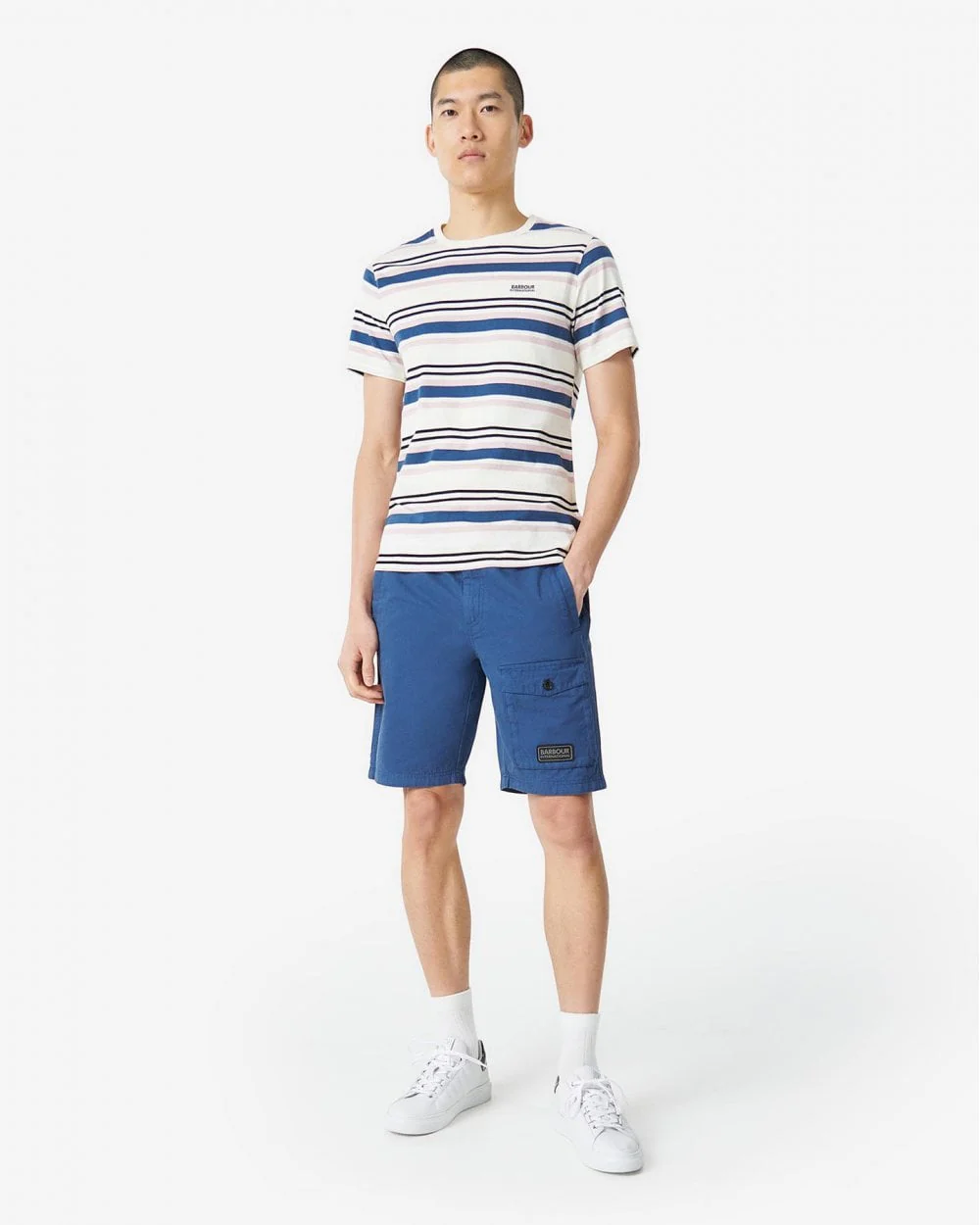 Barbour International Norwood Mens Striped T-Shirt - Image 3