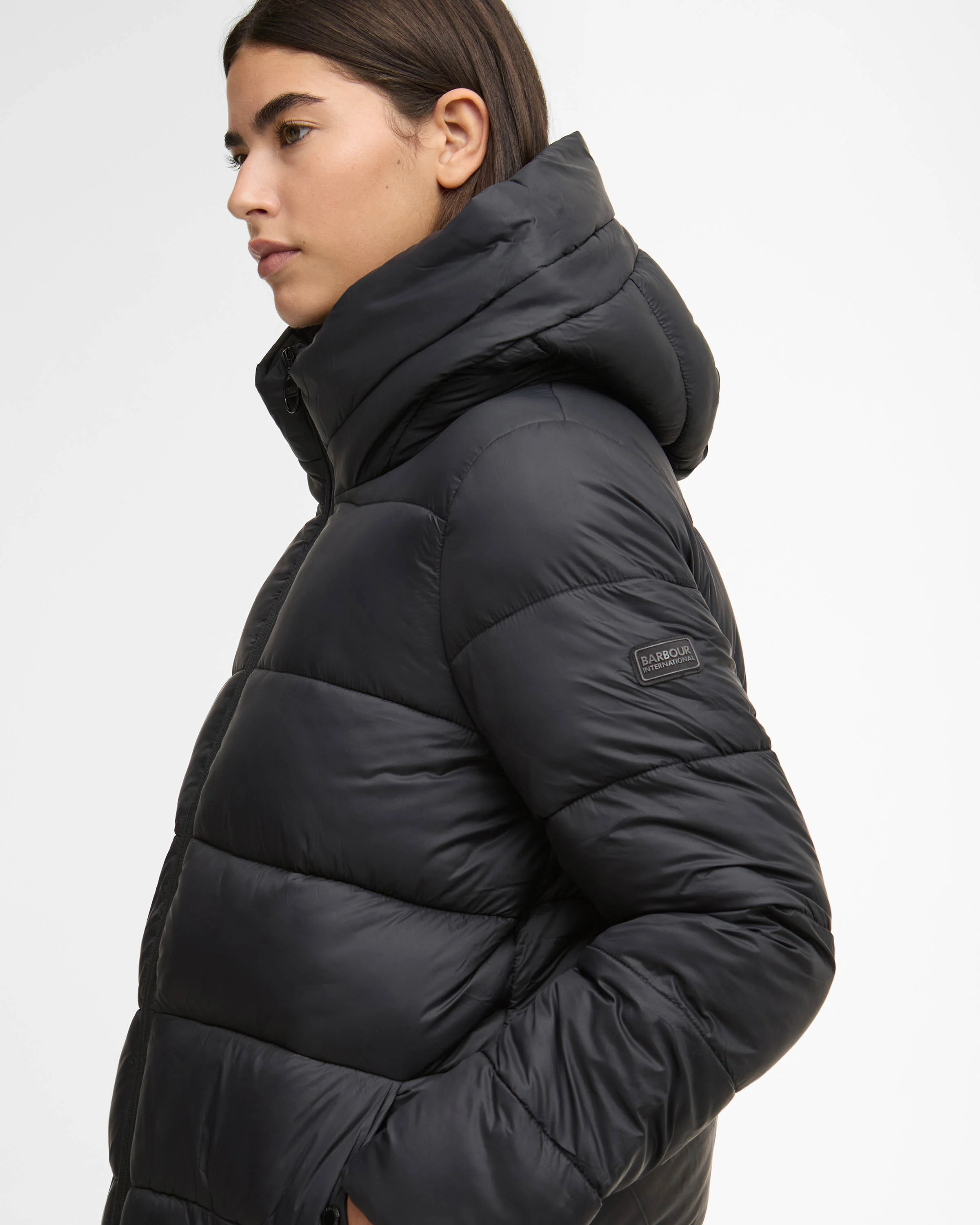 Barbour International Olivios Womens Puffer Jacket - Black - Image 2