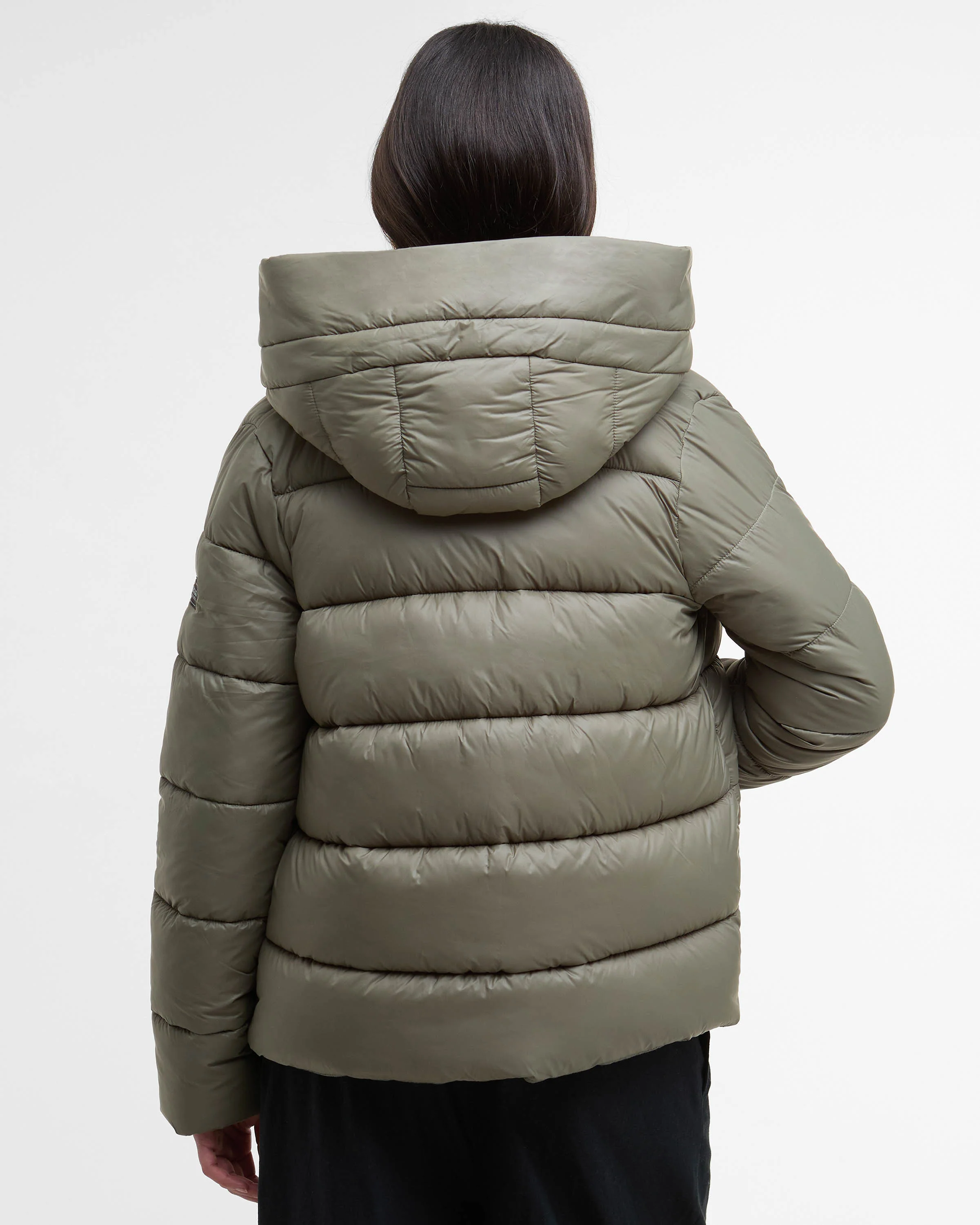Barbour International Olivios Womens Puffer Jacket - Dusky Khaki - Image 4