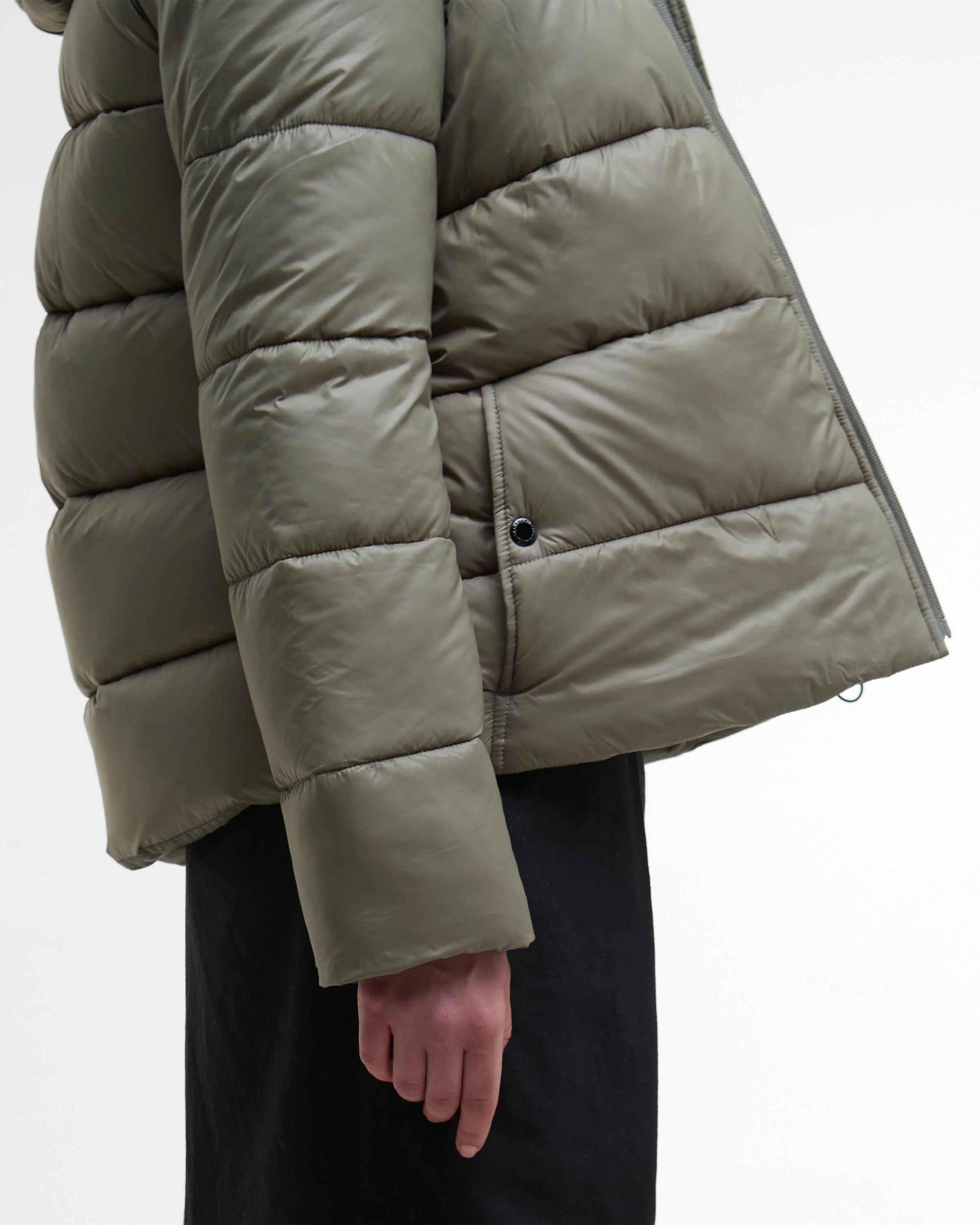 Barbour International Olivios Womens Puffer Jacket - Dusky Khaki - Image 5
