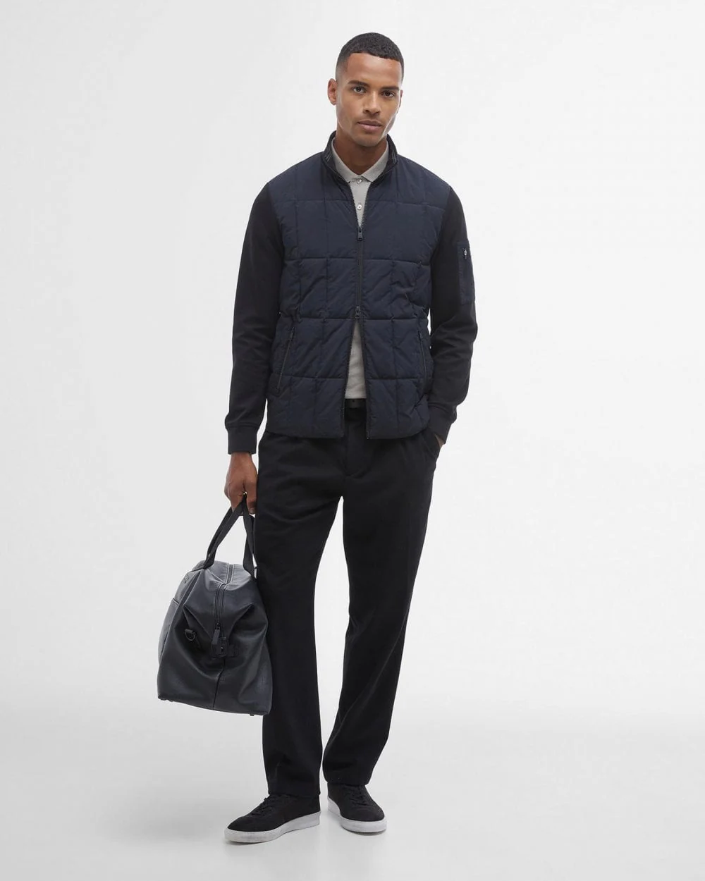 Barbour International Otto Mens Baffle Quilt Sweatshirt - Image 2