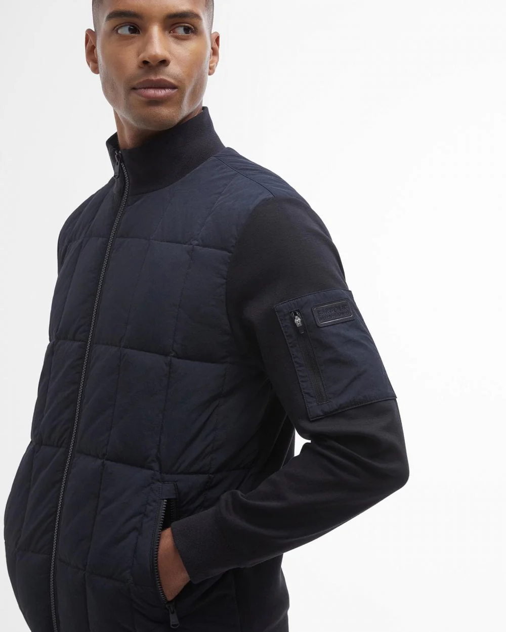 Barbour International Otto Mens Baffle Quilt Sweatshirt - Image 4