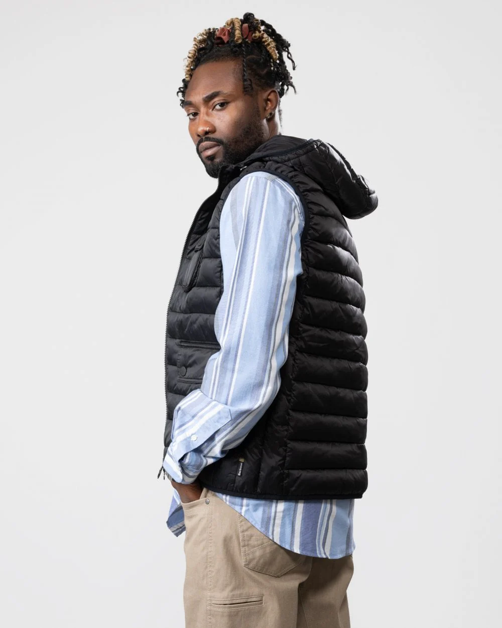 Barbour International Ousten Hooded Mens Gilet - Image 3