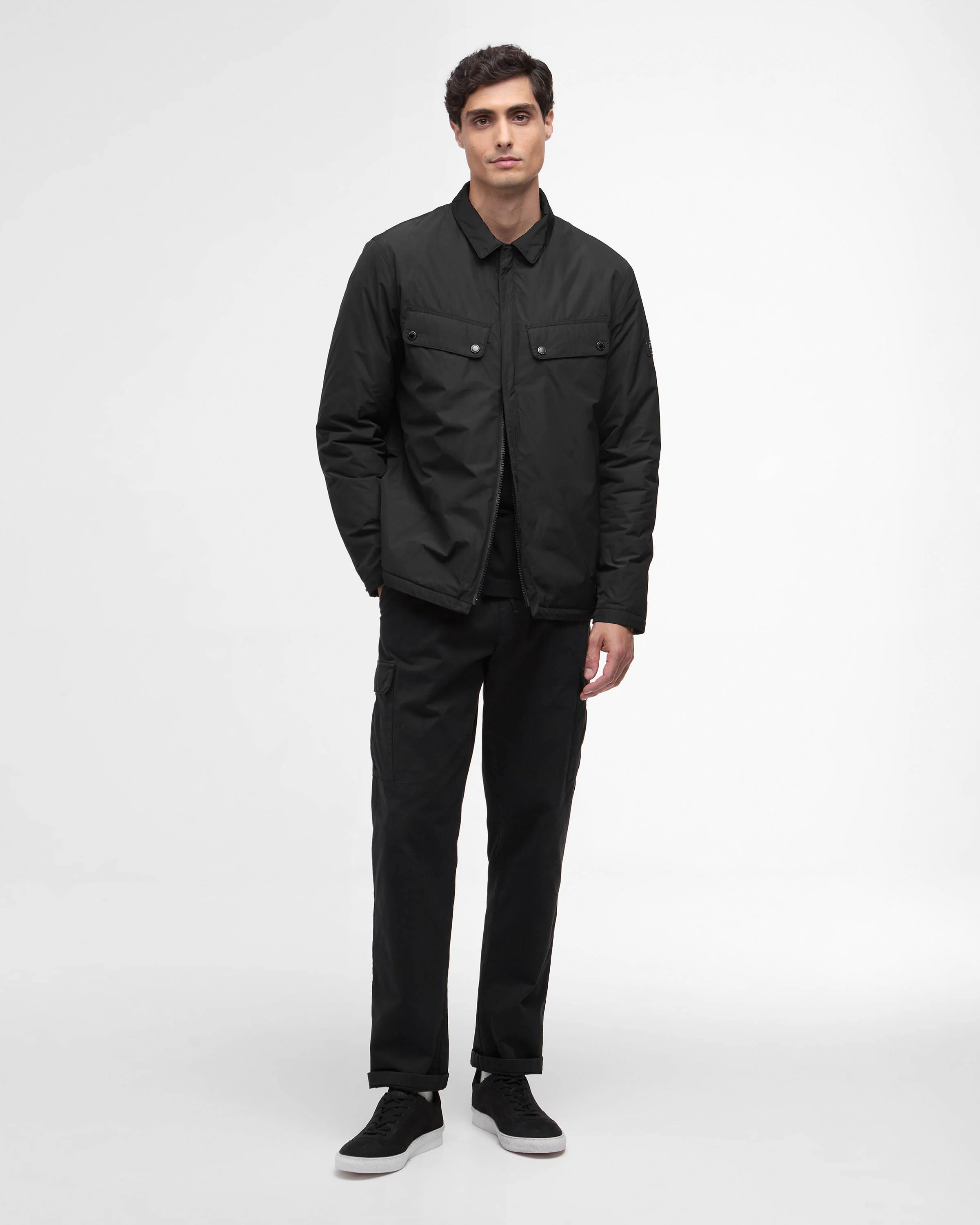 Barbour International Padded Ariel Mens Shirt Jacket - Black - Image 2