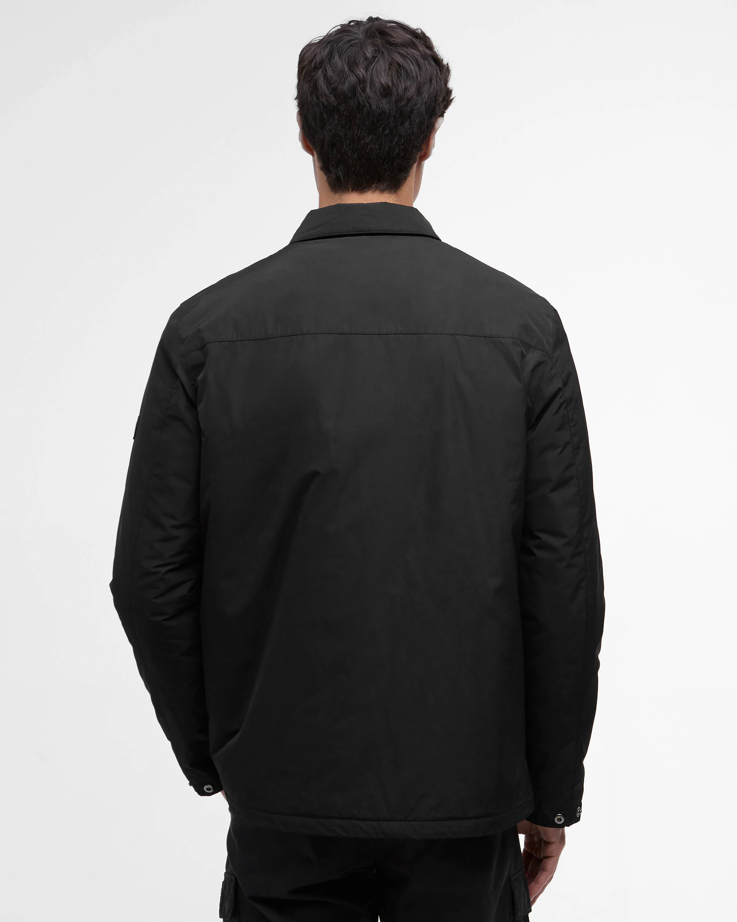 Barbour International Padded Ariel Mens Shirt Jacket - Black - Image 3