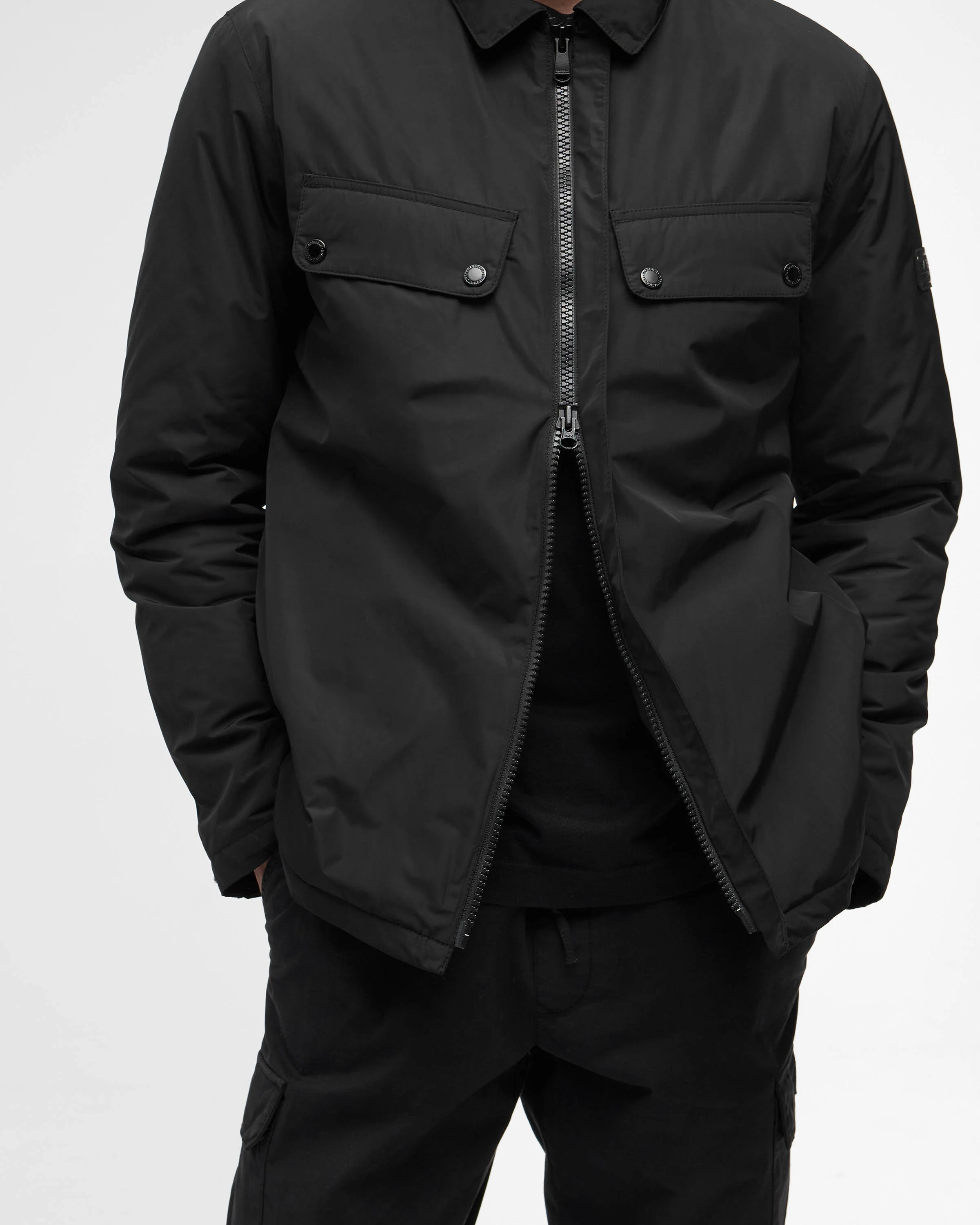 Barbour International Padded Ariel Mens Shirt Jacket - Black - Image 5