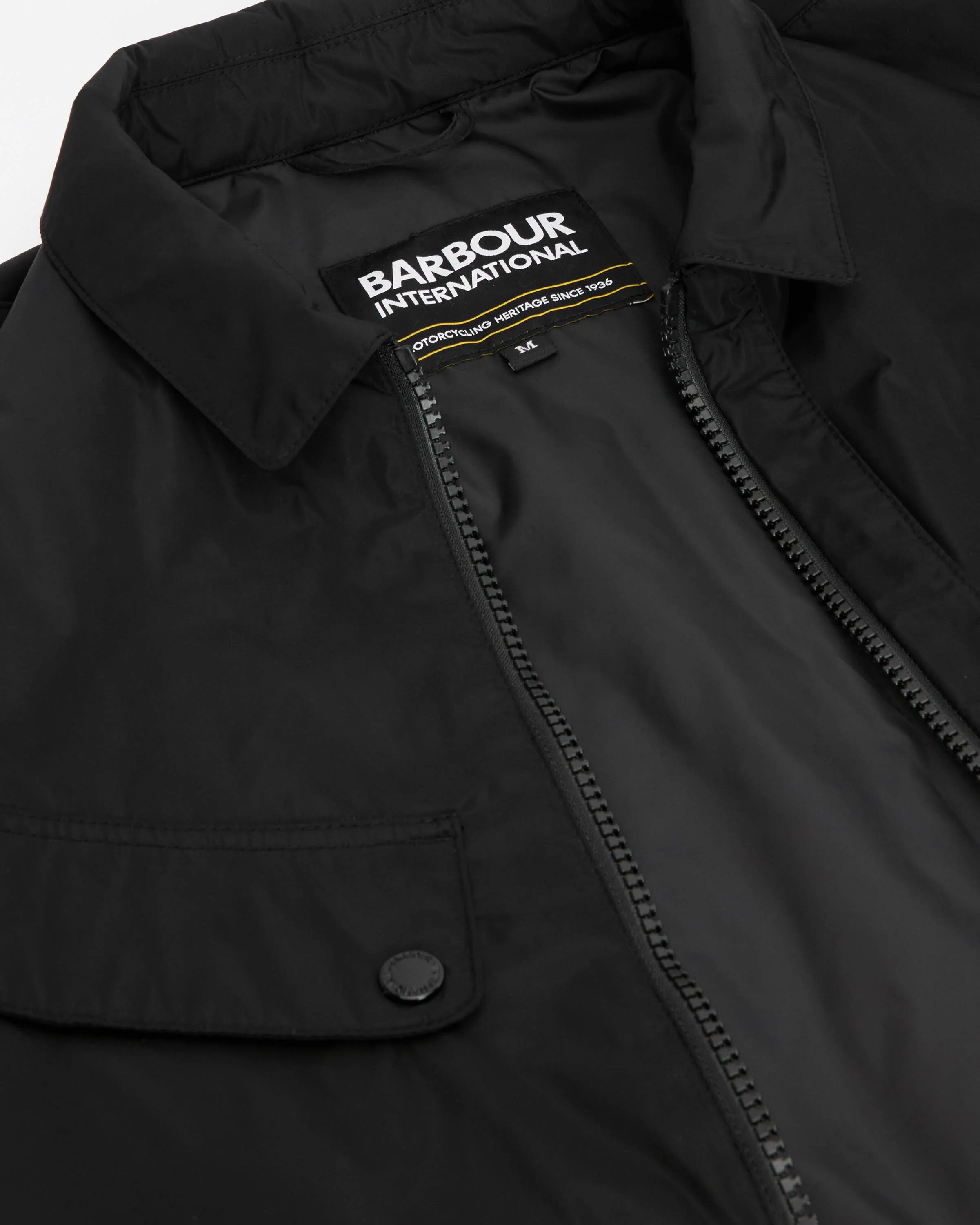 Barbour International Padded Ariel Mens Shirt Jacket - Black - Image 7
