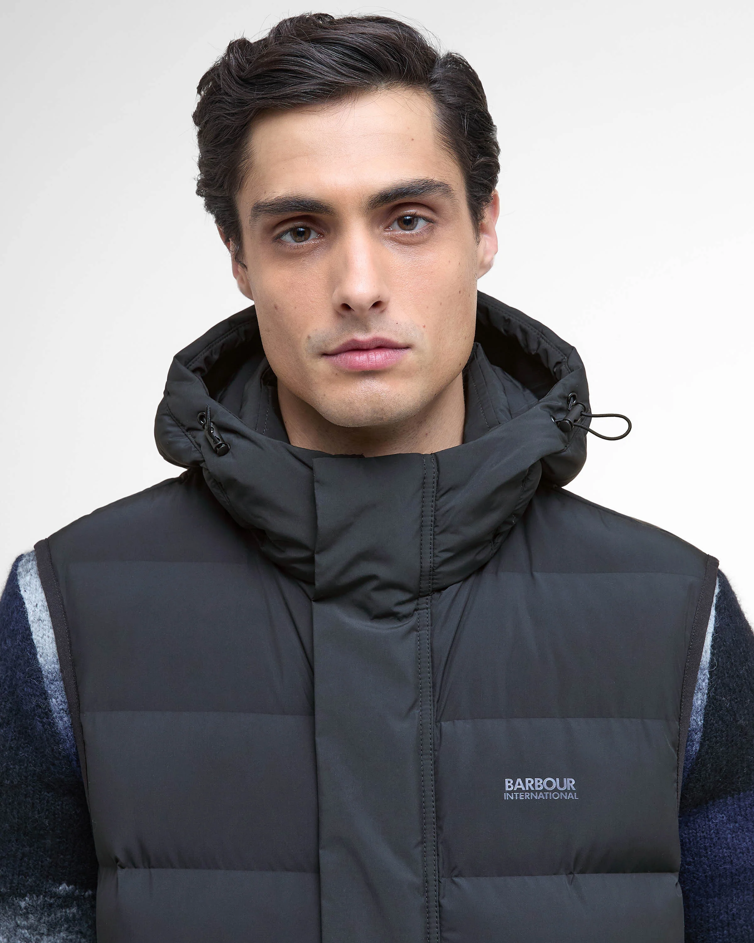 Barbour International Padley Mens Puffer Gilet - Black - Image 5