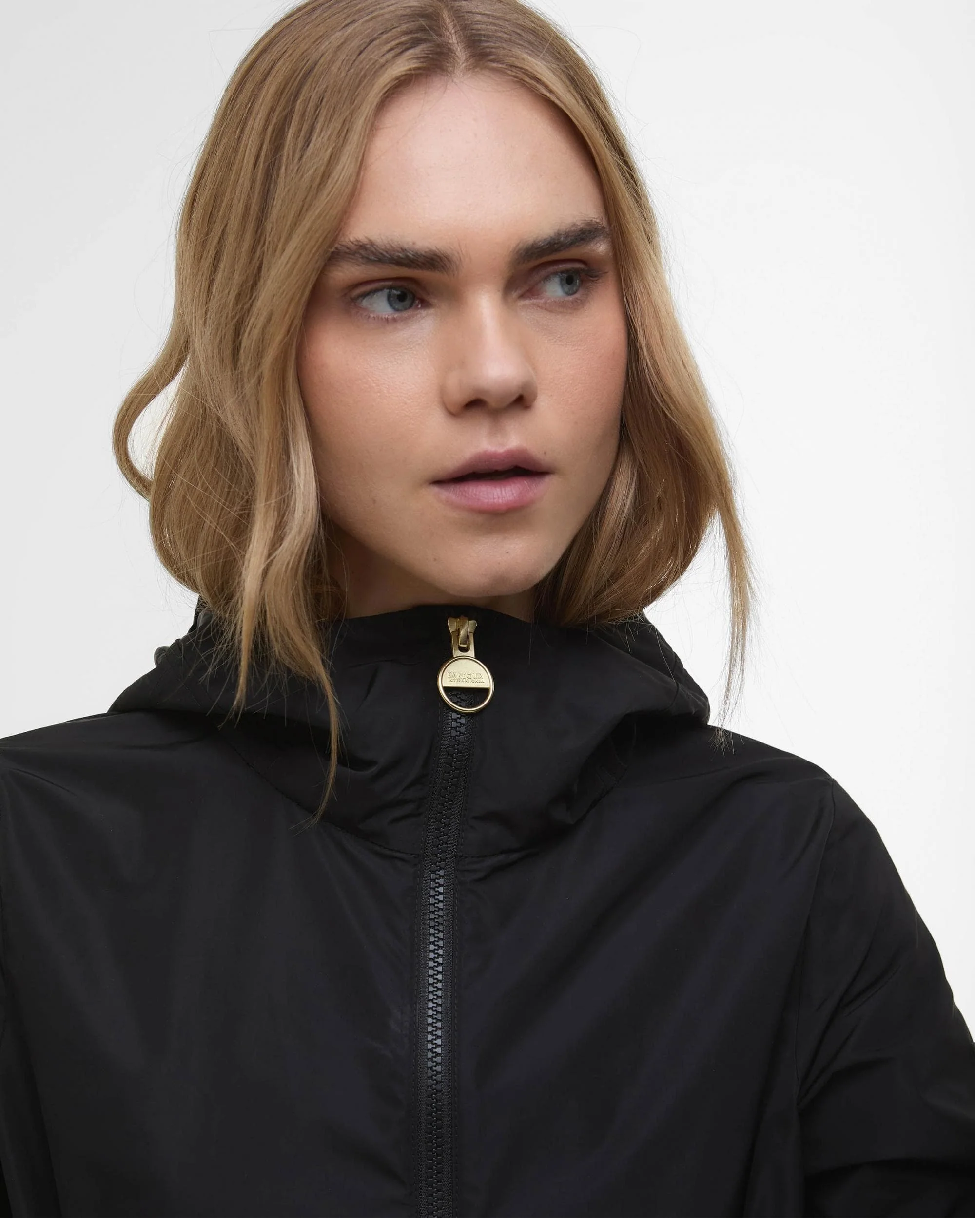 Barbour International Piper Womens Showerproof Jacket - Black - Image 3