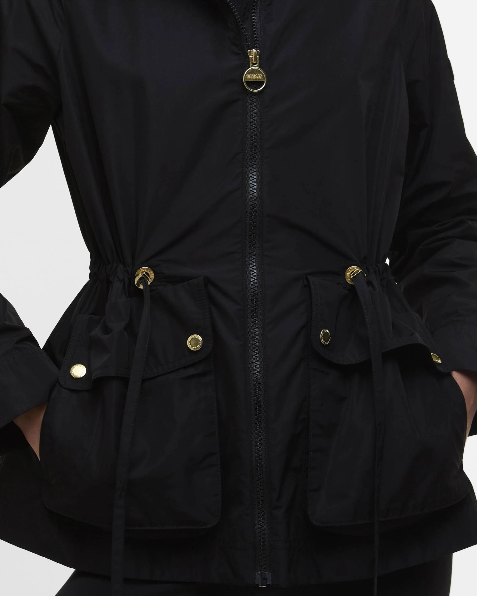 Barbour International Piper Womens Showerproof Jacket - Black - Image 4