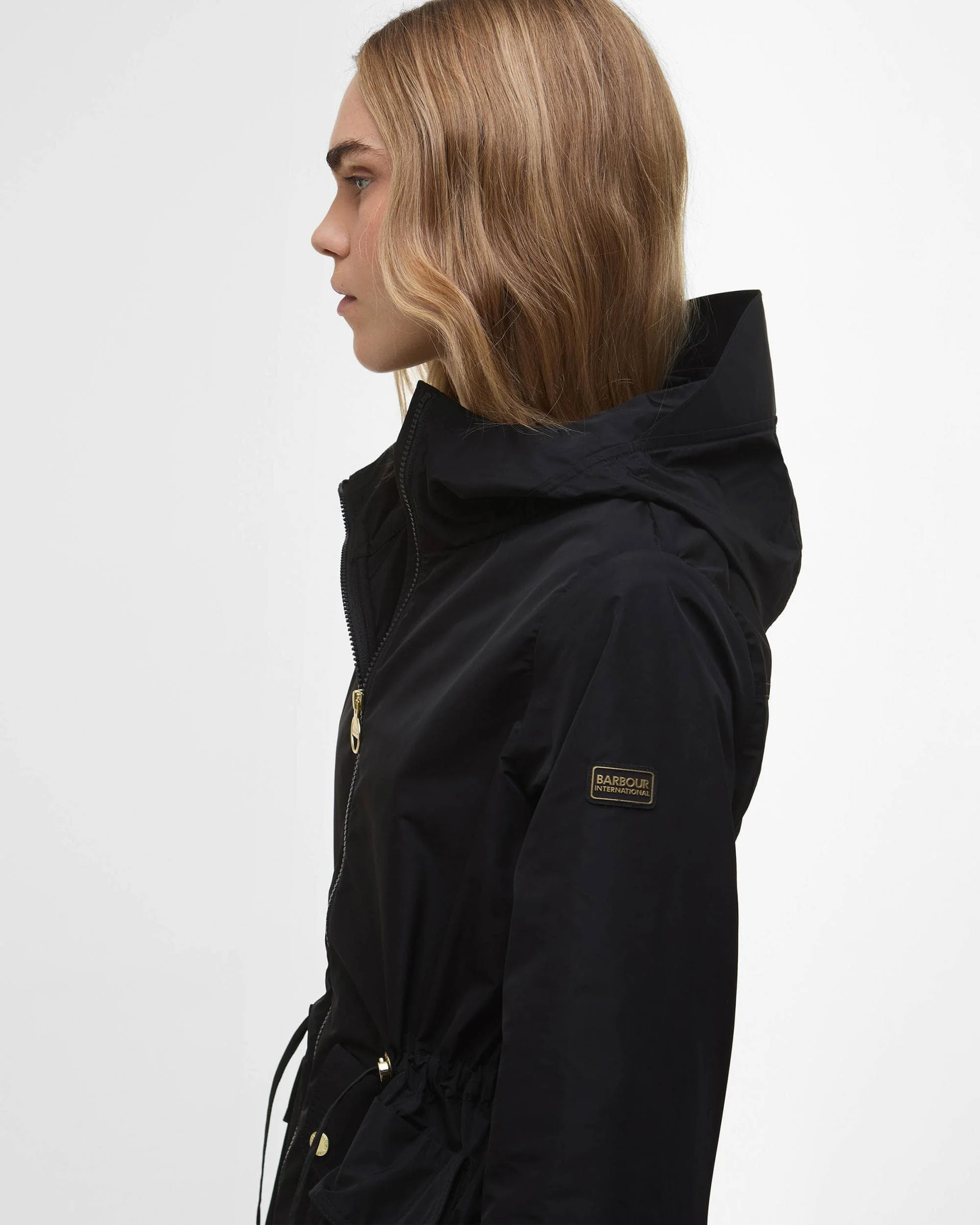 Barbour International Piper Womens Showerproof Jacket - Black - Image 5