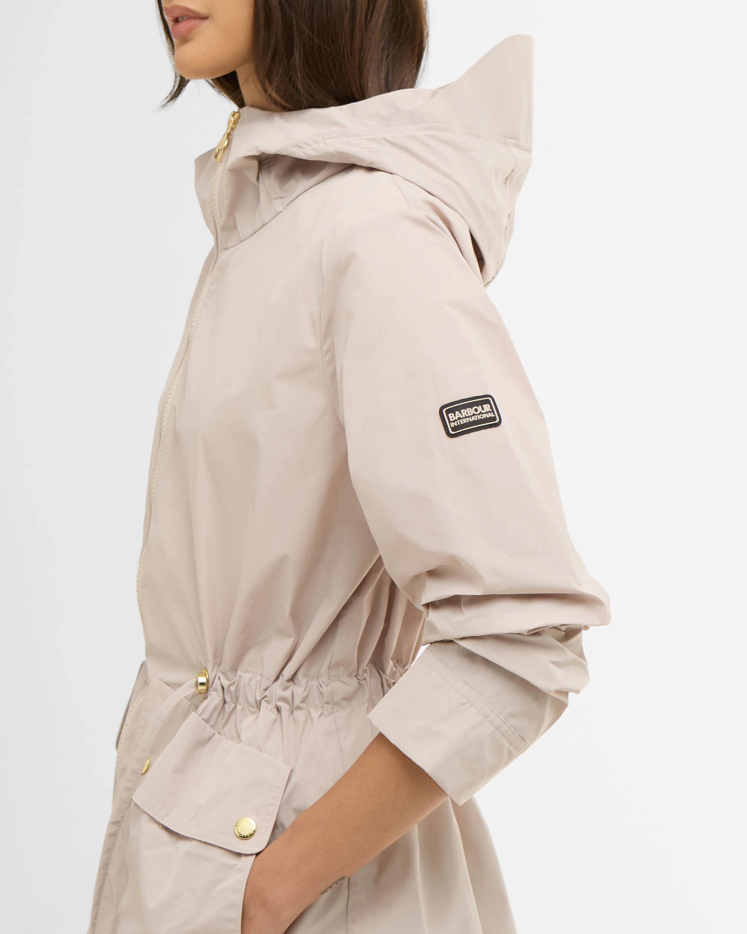 Barbour International Piper Womens Showerproof Jacket - Cement - Image 3
