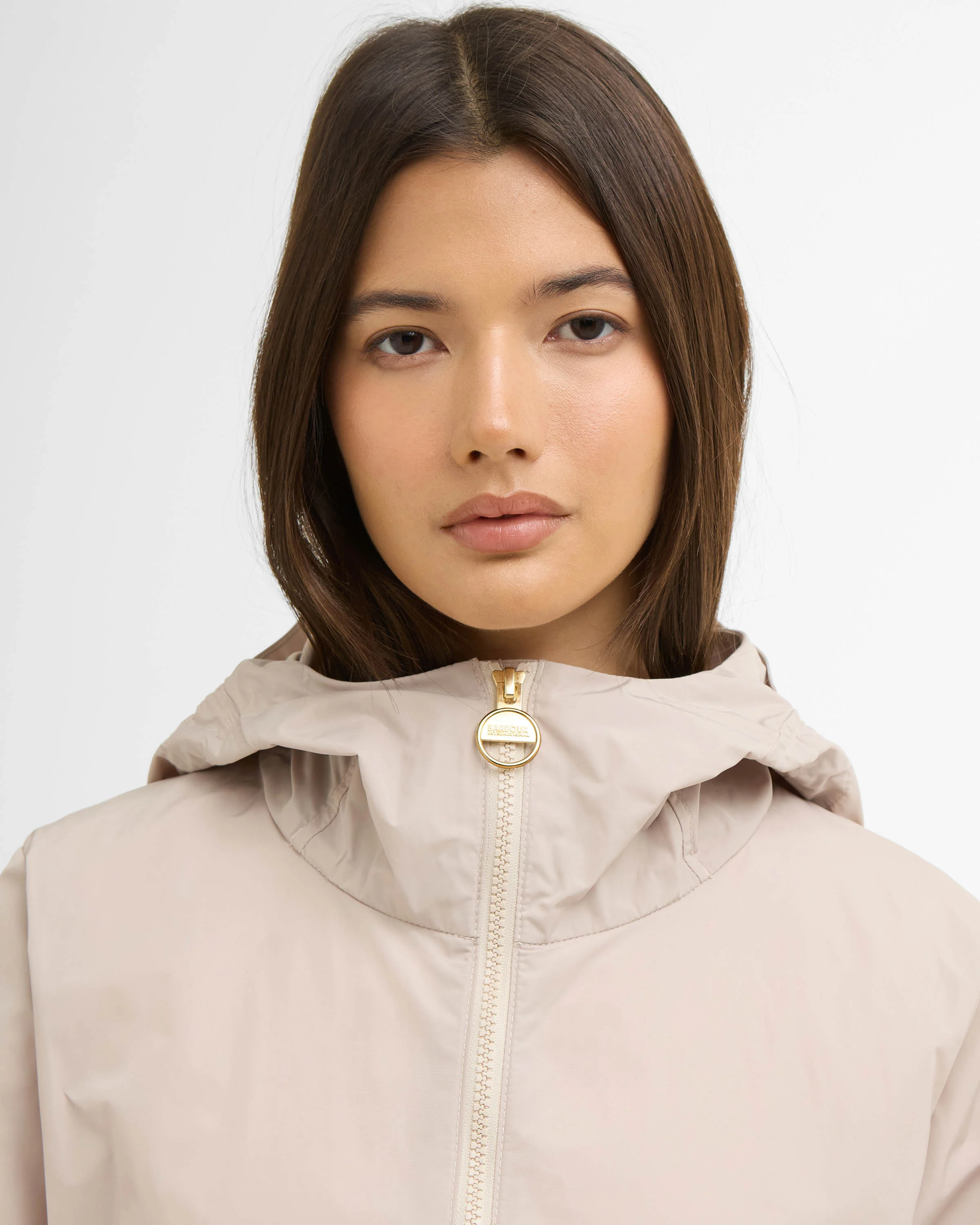 Barbour International Piper Womens Showerproof Jacket - Cement - Image 4
