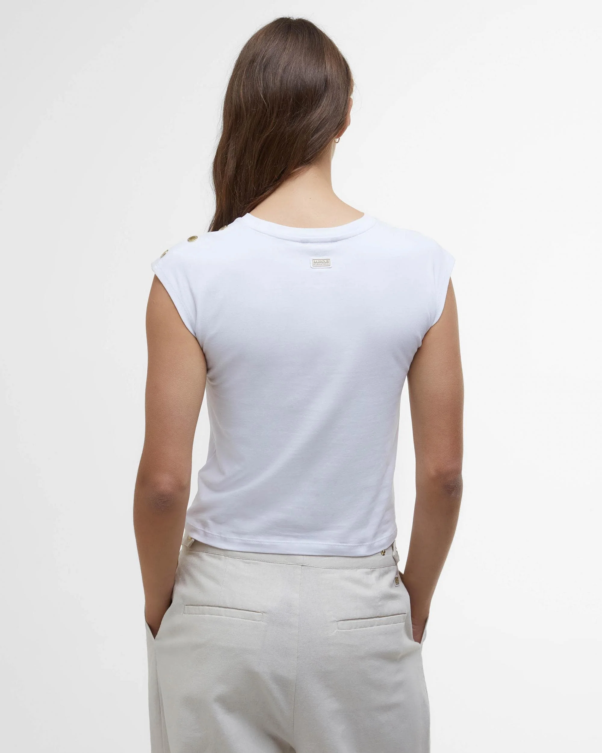 Barbour International Priya Womens Sleeveless Top - White - Image 5