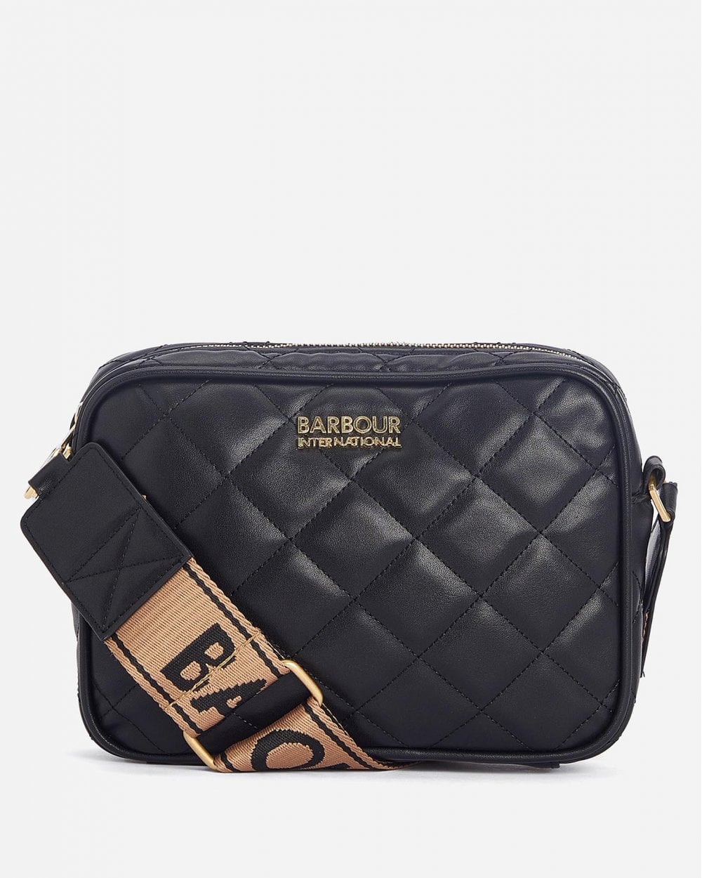 Barbour International Quilted Sloane Womens Crossbody Bag - Black - Image 3