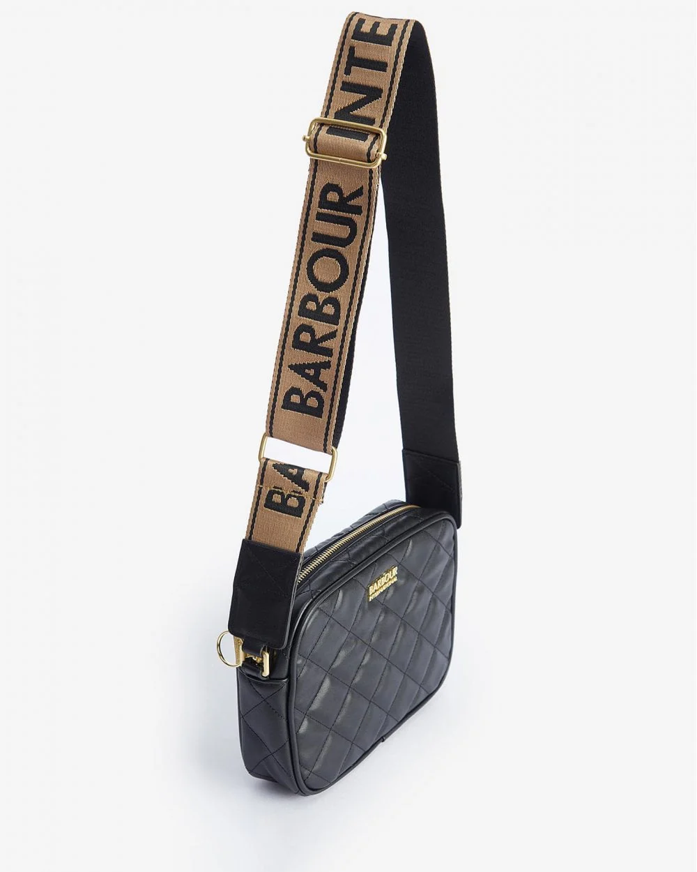 Barbour International Quilted Sloane Womens Crossbody Bag - Black - Image 4