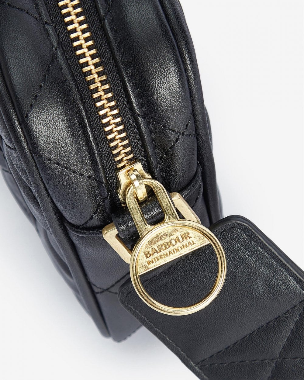 Barbour International Quilted Sloane Womens Crossbody Bag - Black - Image 7