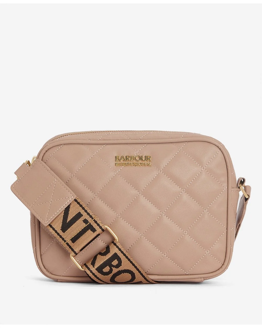 Barbour International Quilted Sloane Womens Crossbody Bag - Camel - Image 3