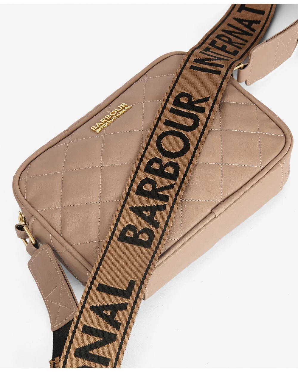 Barbour International Quilted Sloane Womens Crossbody Bag - Camel - Image 4