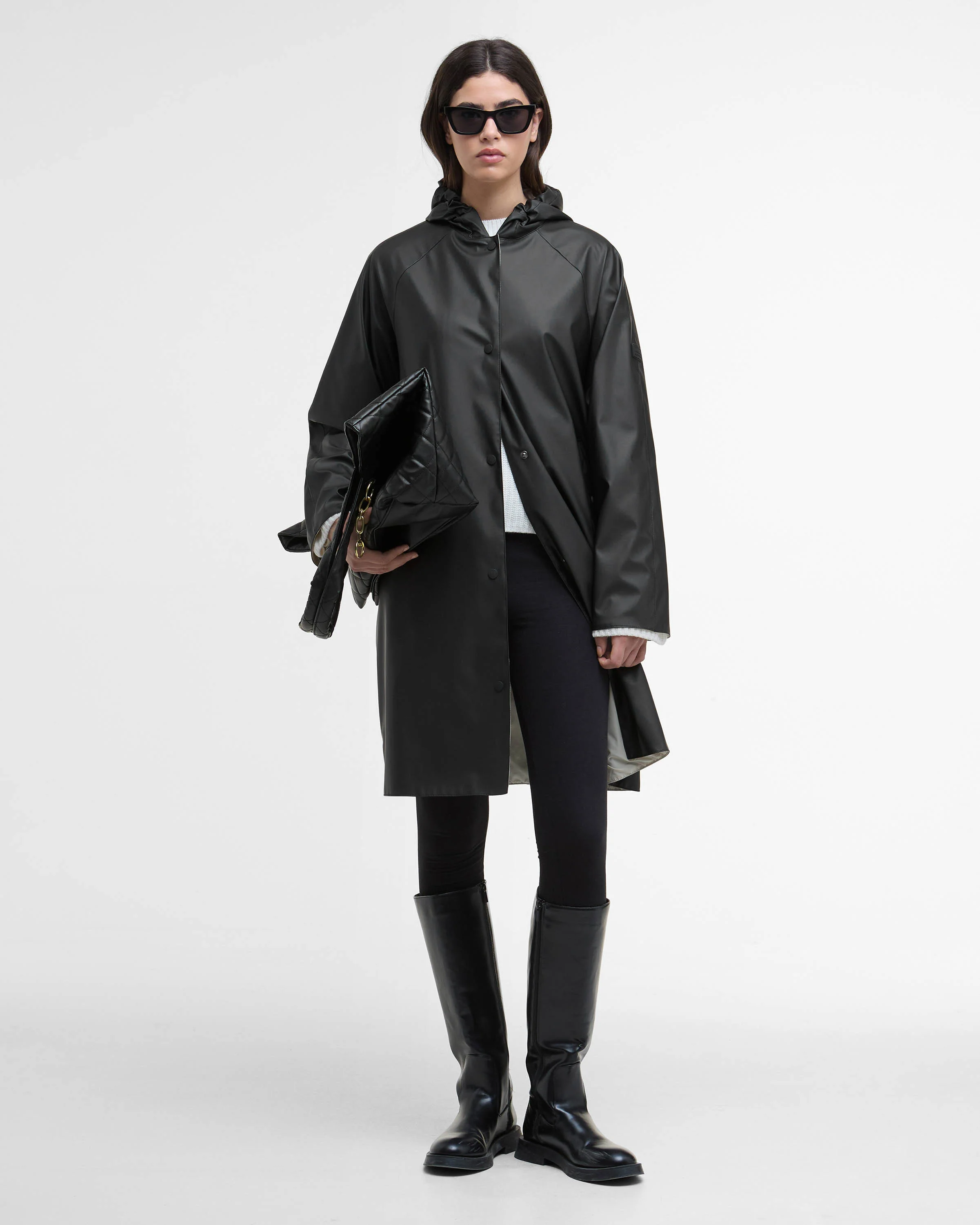 Barbour International Recoleta Womens Showerproof Jacket - Black - Image 3