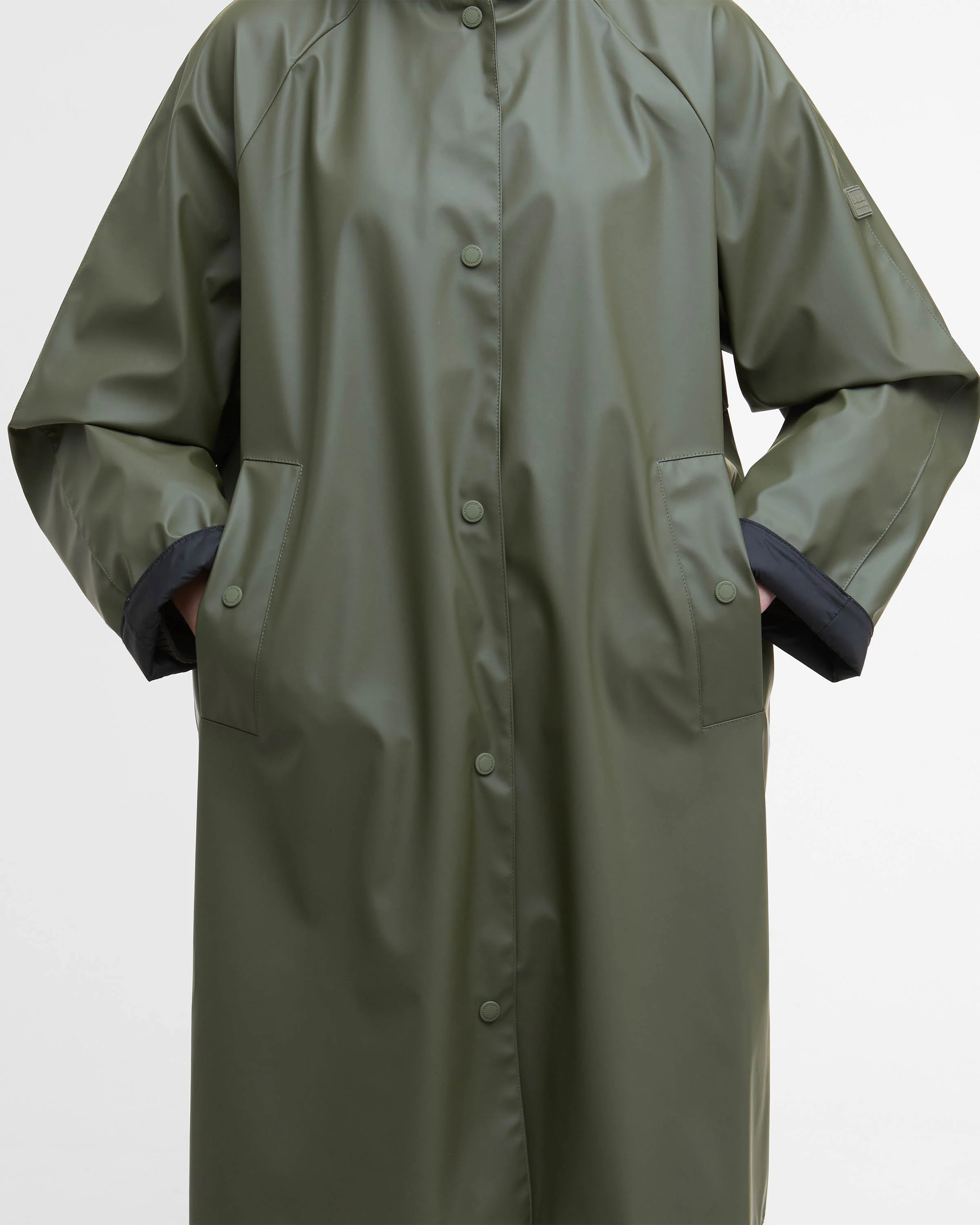 Barbour International Recoleta Womens Showerproof Jacket - Dusky Khaki - Image 3
