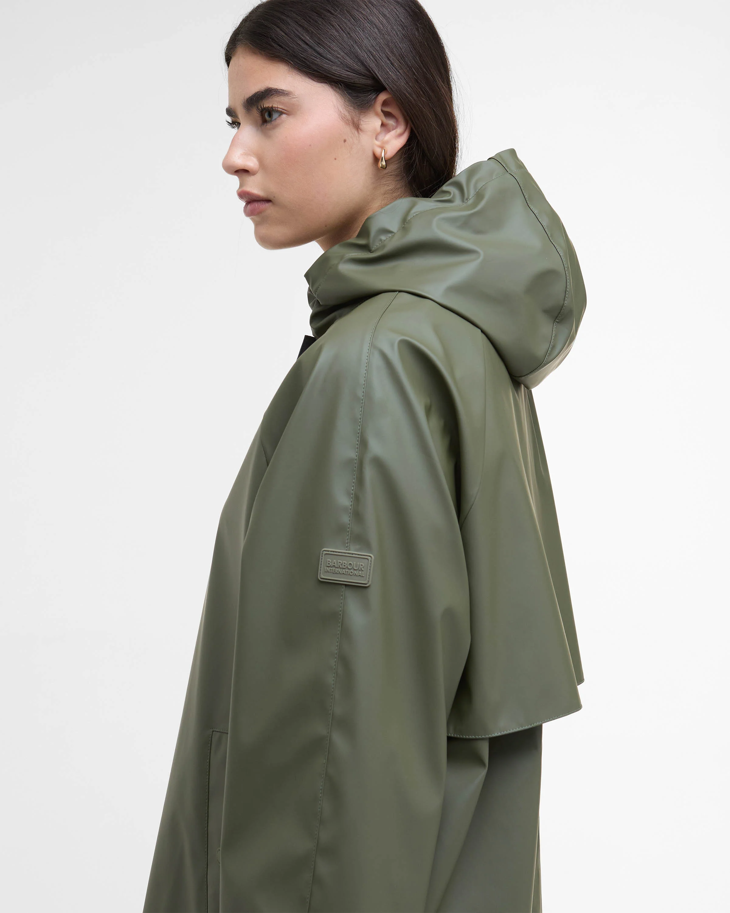 Barbour International Recoleta Womens Showerproof Jacket - Dusky Khaki - Image 4