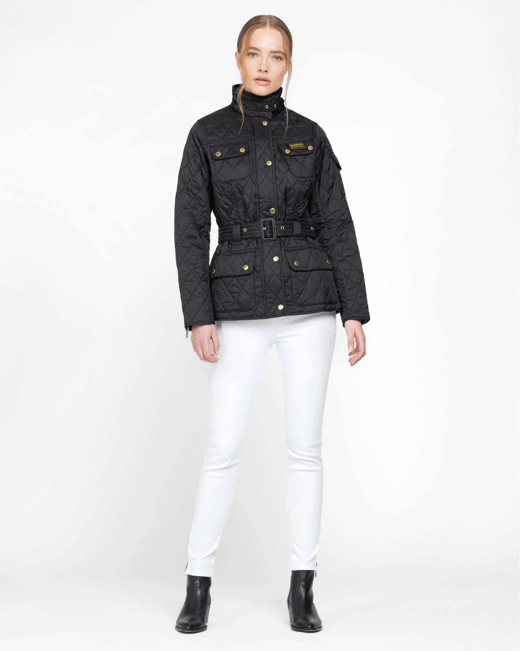 Barbour International Regular Lightweight Womens Quilted Jacket - Black - Image 2