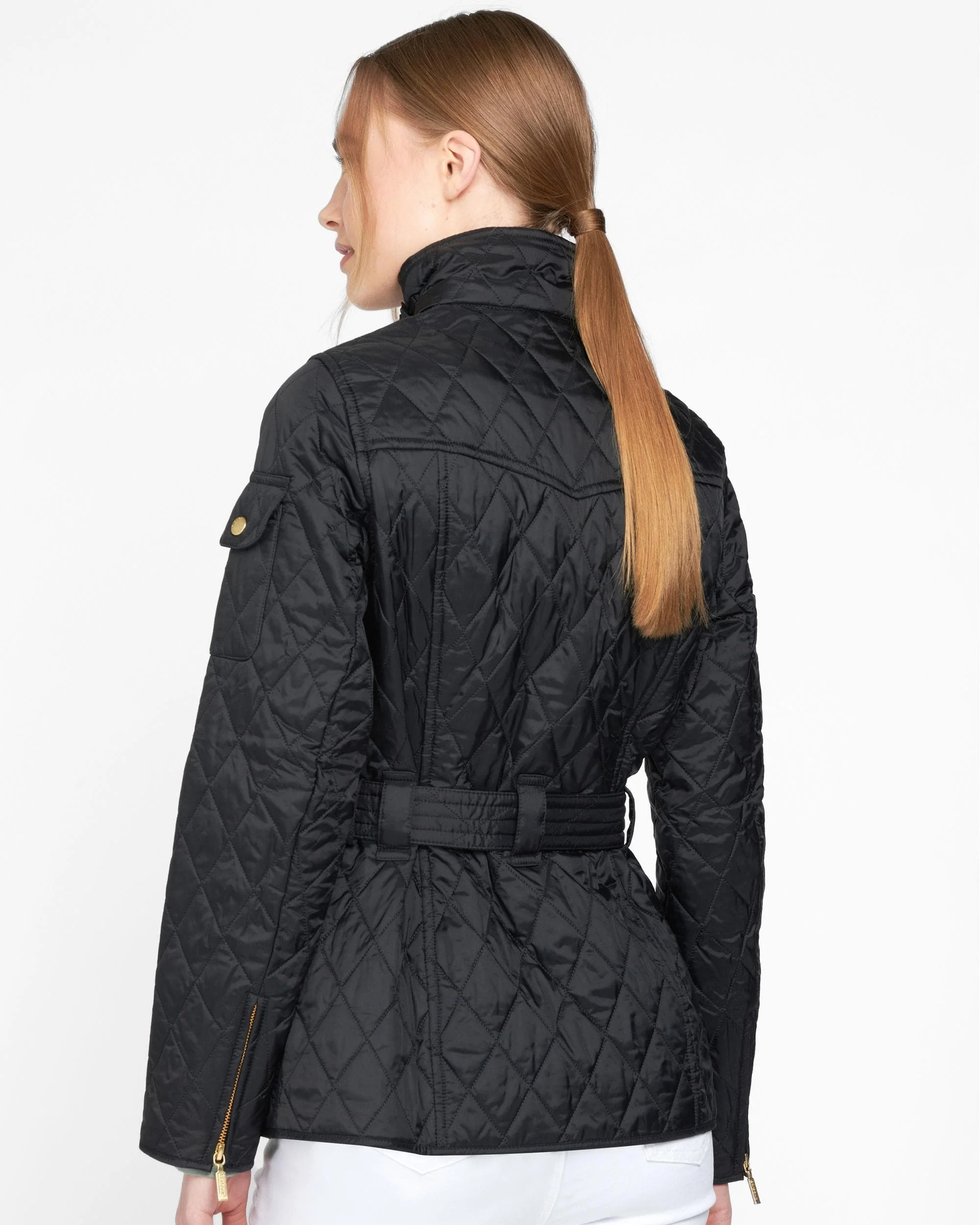 Barbour International Regular Lightweight Womens Quilted Jacket - Black - Image 4