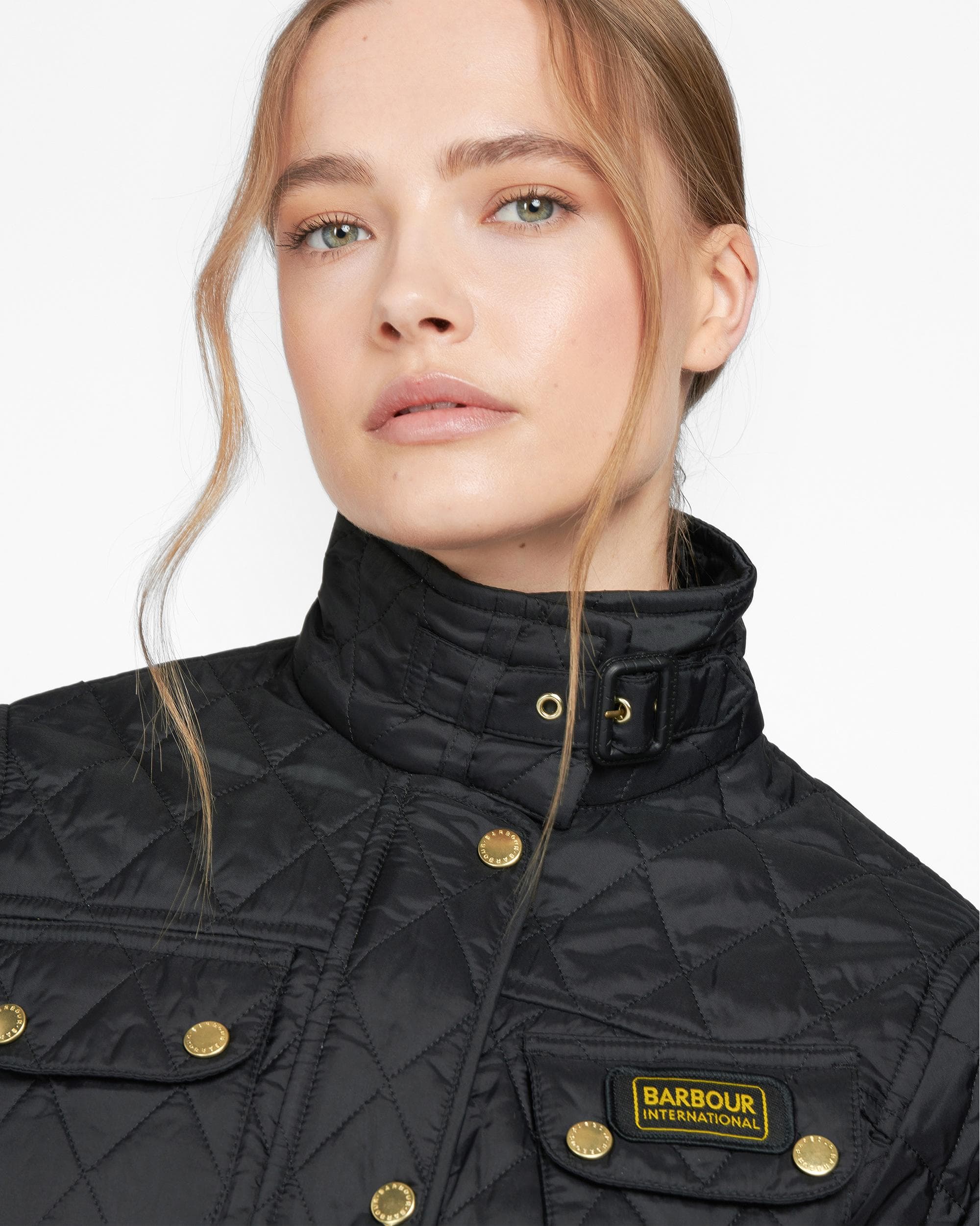 Barbour International Regular Lightweight Womens Quilted Jacket - Black - Image 5